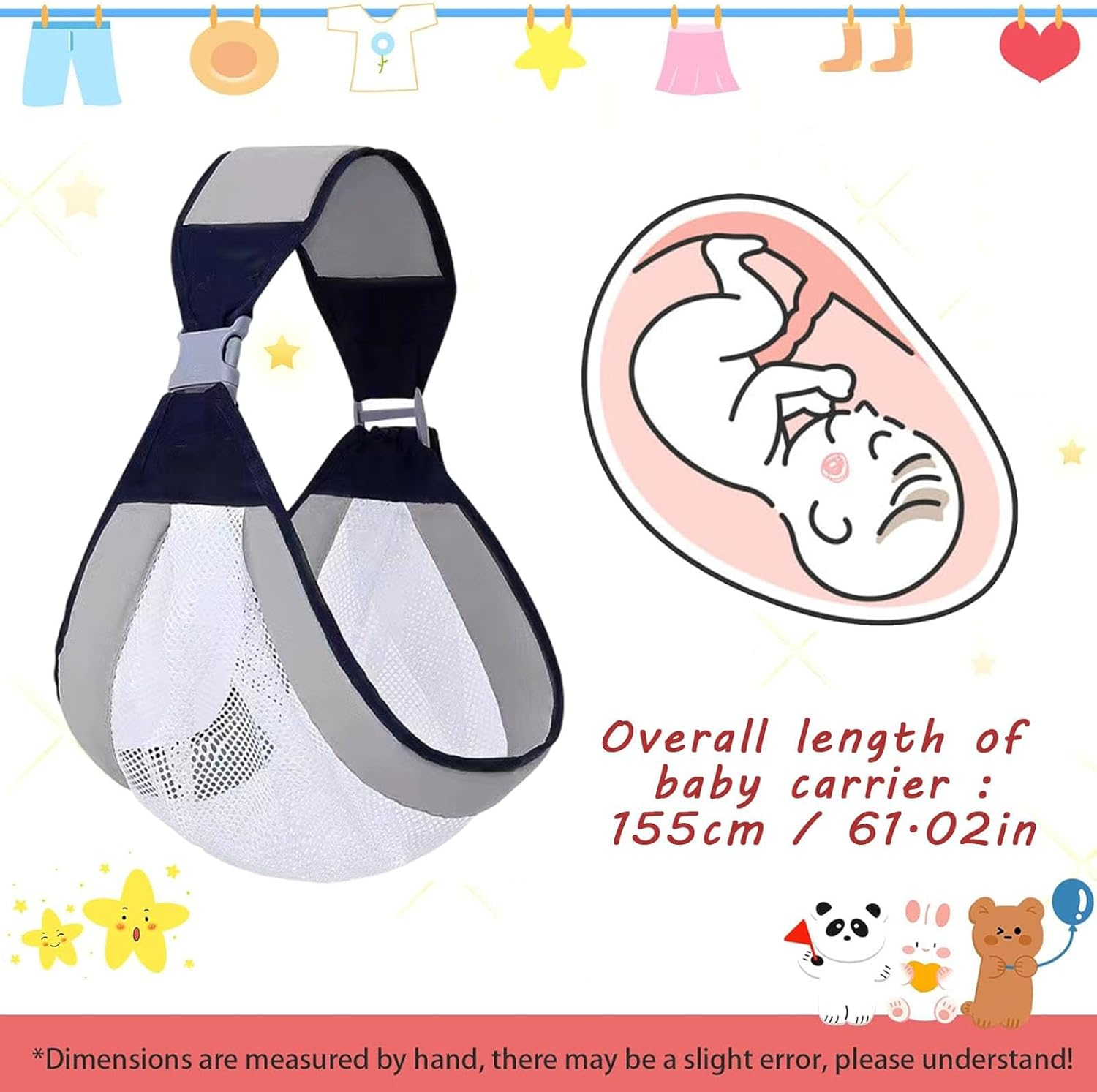 Lbs Pet Carrier Holder Upgraded Front Carrier Infant Cotton Breathable Dog Outdoor Cat Hip for Mesh Carrier image number 4