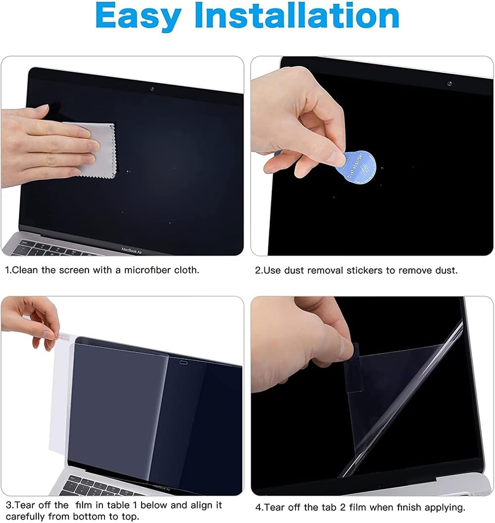 [2 Pack] Magic Skin Screen Protector 4-In-1 Set Compatible with Macbook Pro 14 Inch A2918 A2992 A2779 A2442, 2023 with M3 M2 Pro / M2 Max Chip, 2021 with M1 Pro / M1 Max Chip & Touch ID image number 1