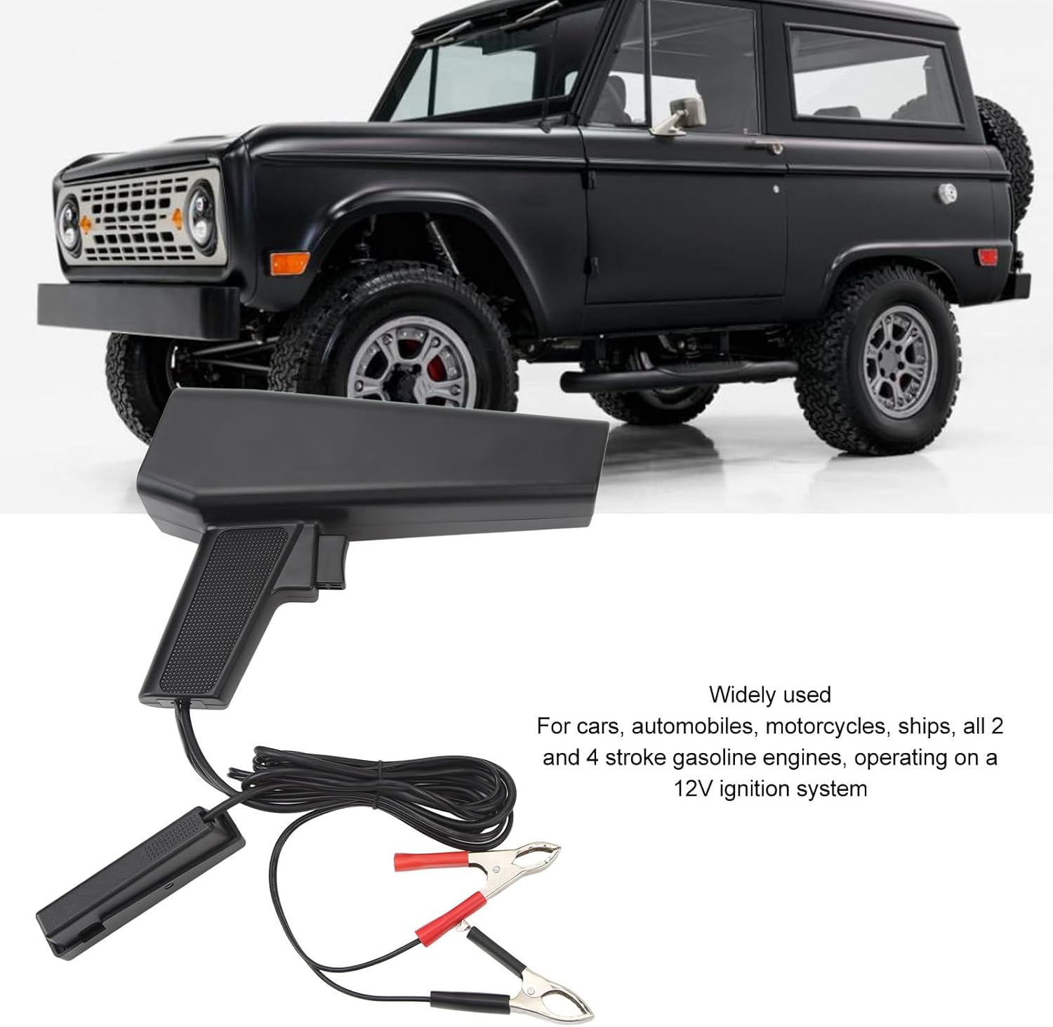 Digital Timing Light, 12V Automotive Ignition Timing Light with LED Display, Portable Inductive Strobe Timing Light Gun, Automotive Tool for Car, Motorcycle, Marine image number 2