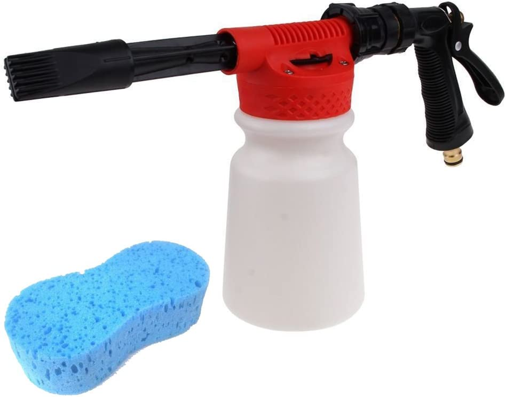 NUZAMAS Snow Foam Gun Connect to Garden Hose for Car Wash with Soap High Pressure Cleaner Spray Sprayer Free Sponge image number 1