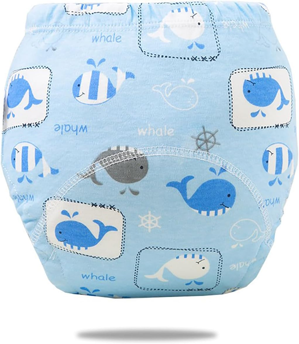 ZONEY 6 Packs Baby Cotton Reusable Training Pants, Potty Training Underwear for Boy and Girl, Learning Designs Training Underwear Pants,Fruit and Animal image number 1