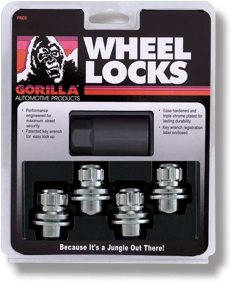 Gorilla Automotive Toyota O.E. Wheel Locks with Washer 4-Pack 12 Millimeter X 1.50 Chrome image number 2