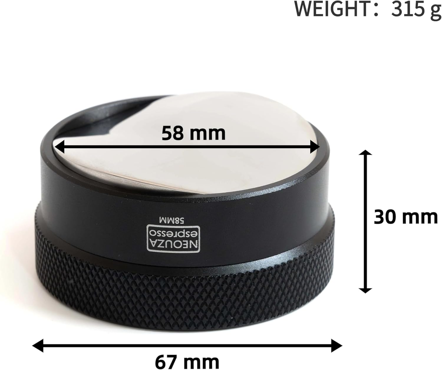 NEOUZA Coffee Gravity Adaptive Distributor for Espresso Portafilter, Gravity Distribution Tool, Auto Leveling Distributor, Leveler with S-Shaped Base (58Mm)