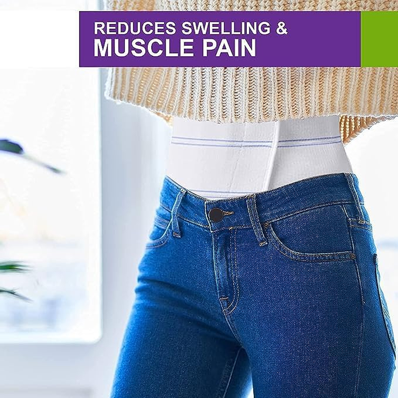 SUPEAK Abdominal Binder Post Surgery - Bariatric Stomach Band Wrap - Hernia Support Belt for Women and Men - Obesity Girdle Great for Liposuction, Tummy Tuck, Postpartum, C-Section, Hernia (3 Panels - 23Cm High, M)