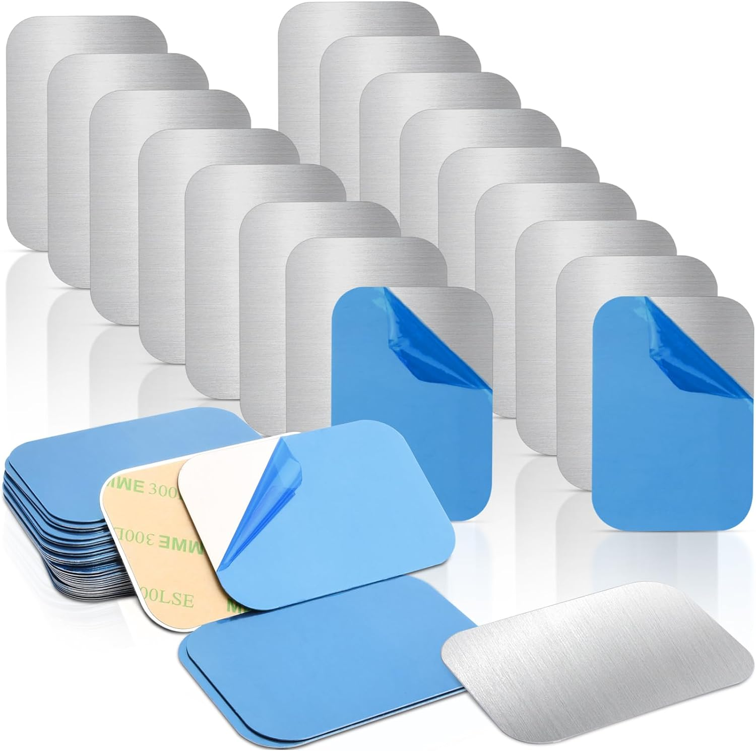 Pack of 30 Self-Adhesive Metal Plates, Metal Plate for Magnets, Very Thin Metal Plate, Metal Discs Made of Stainless Steel, Metal Plates for Tonies, Adhesive Base for Magnets, Metal Plates image number 6