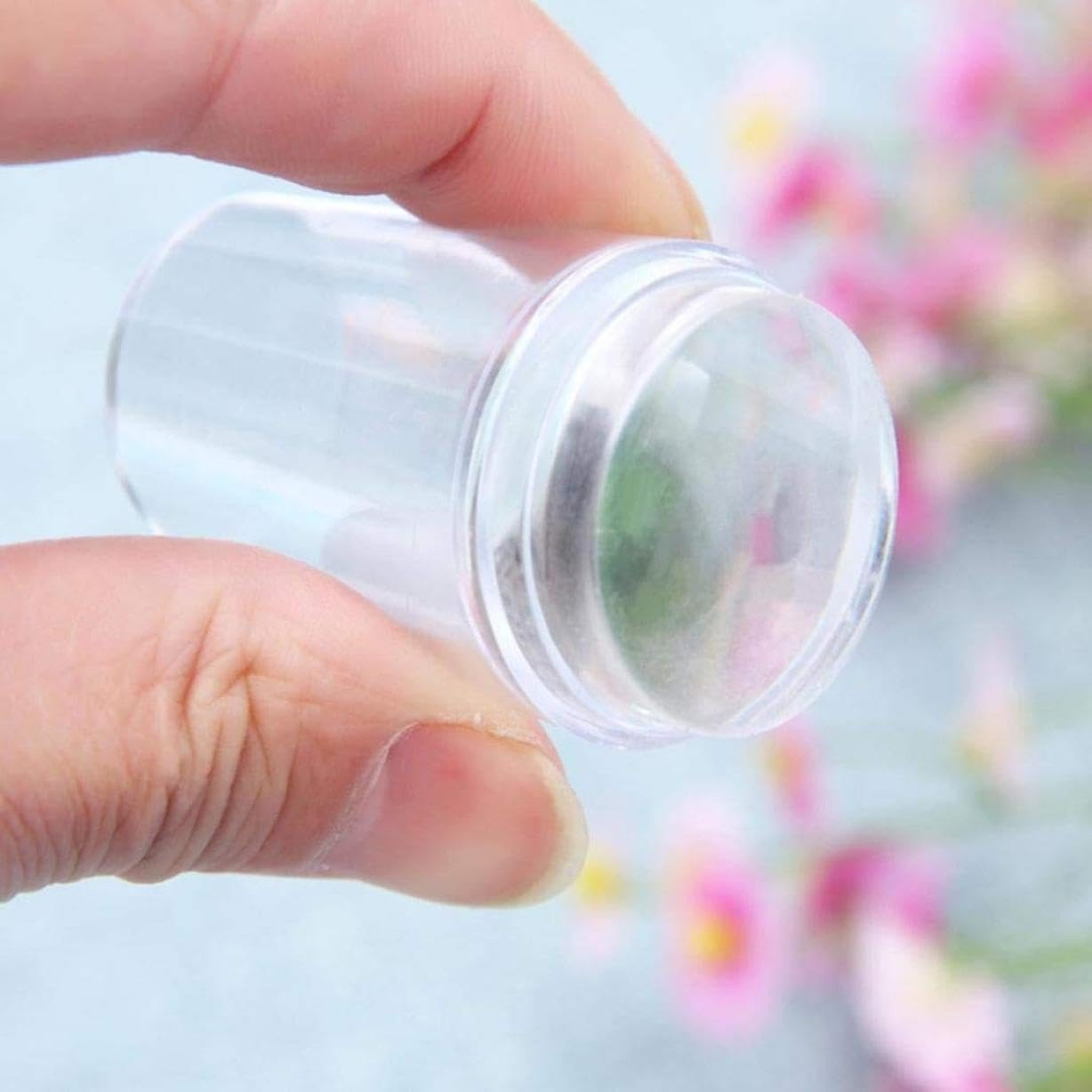 1Set Nail Art Jelly Stamper with Scrapers Set Transparent Soft Clear Nail Stamping Kit Manicure Print DIY Nail Art Tool Clear Nail Art Stamper Nail Art Stamper Set for Salon or Home Use image number 1