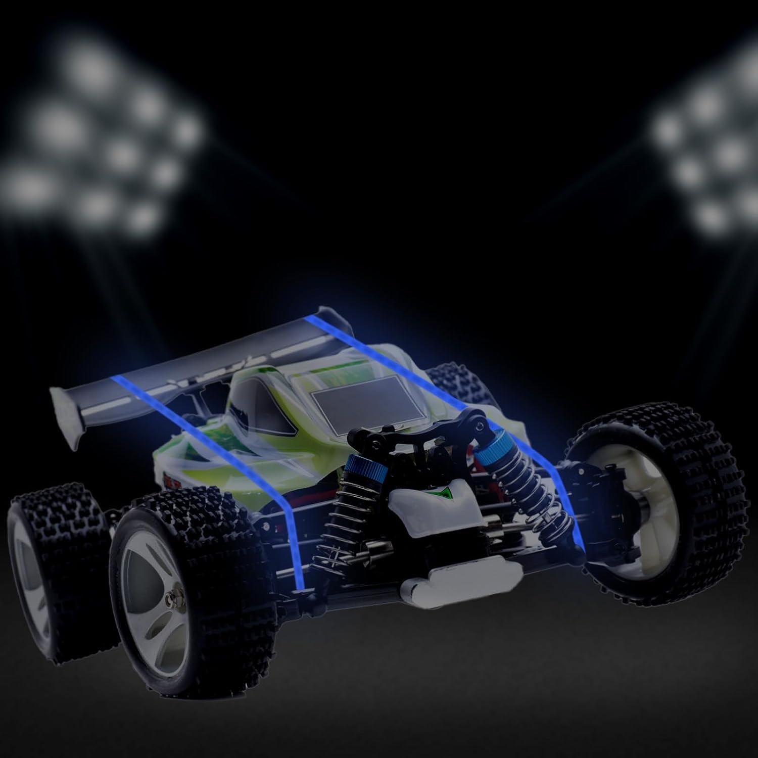 BTFO RC LED Light Strips, Flexible Cuttable Waterproof Blue RC Led Lights for TRX4M SCX24 1/24 1/18 Crawler Car Truck Upgrade Parts image number 3