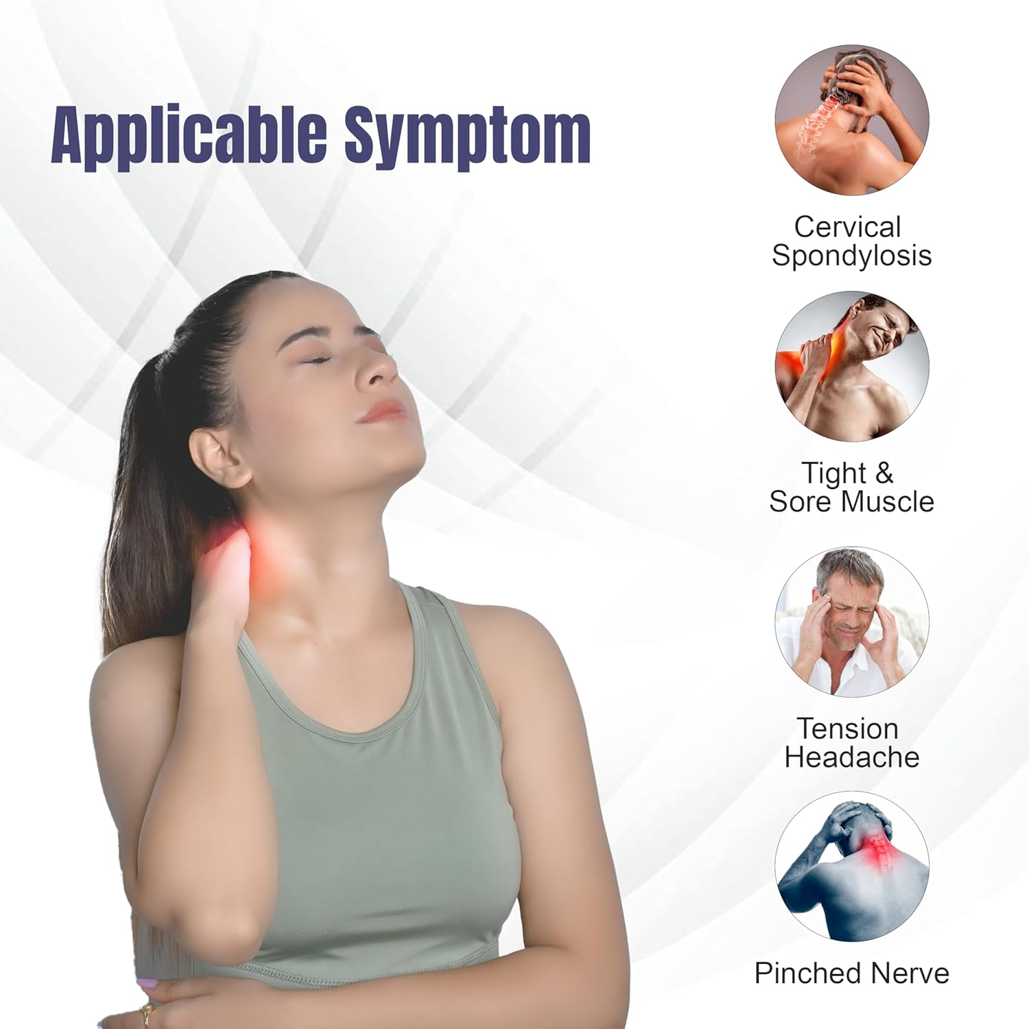 Wonder Care Cervical Collar for Neck Pain Soft Neck Support Brace for Spondylitis Neck Pain Relief for Men & Women Grey (Small: 3"-3.5") image number 3