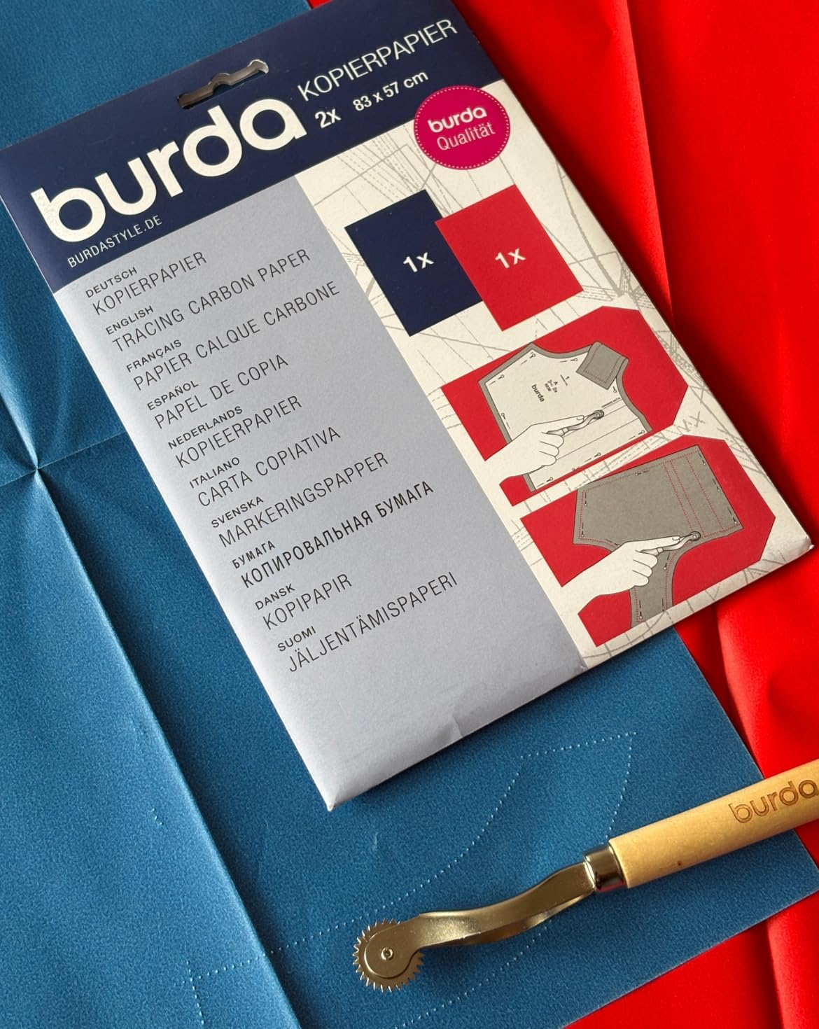 Burda 1100 Tracing Carbon Paper - Red/Blue image number 2