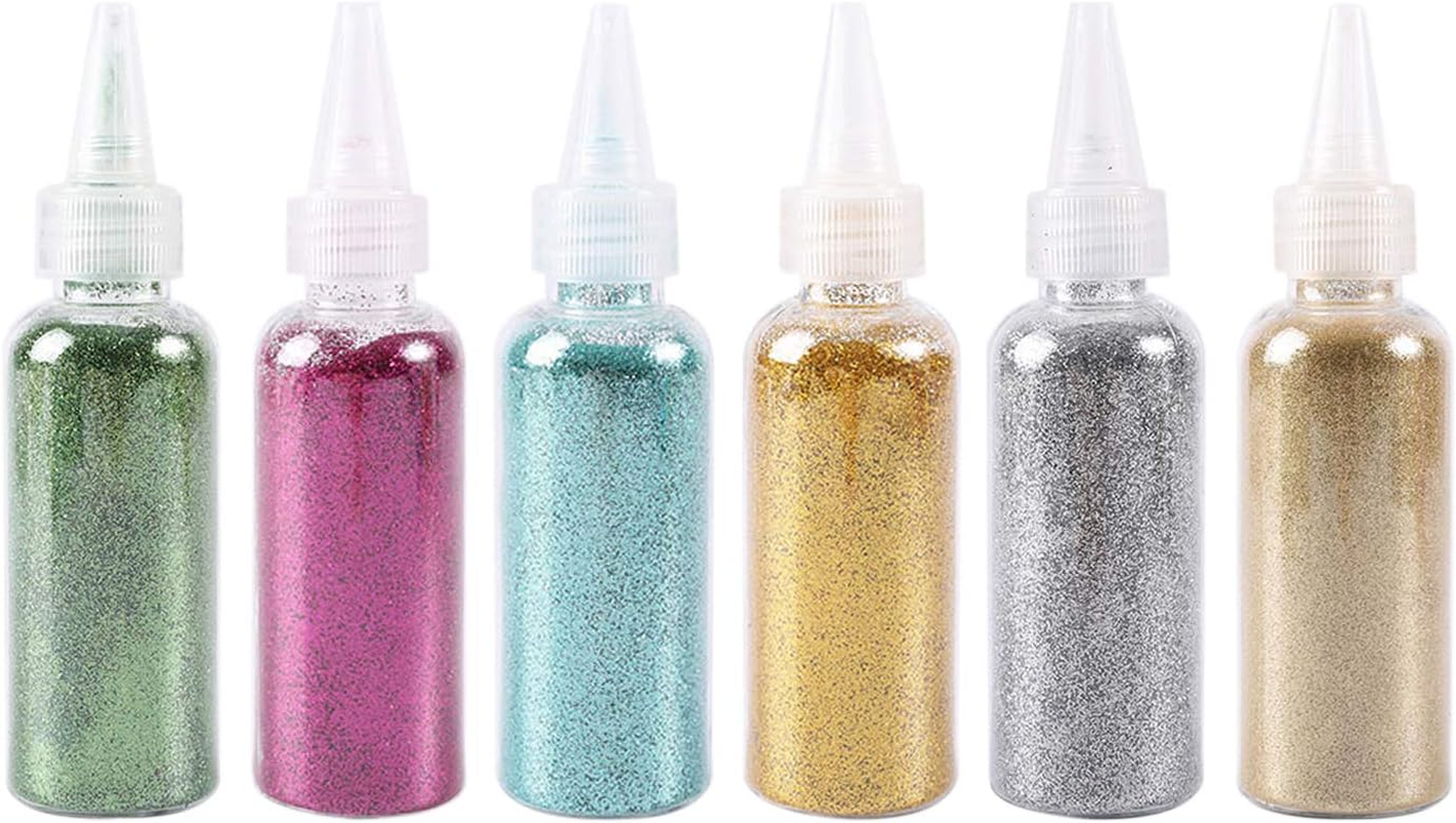 6 Pcs Iridescent Glitter Ultrafine Pearlescent High Gloss Halo Powder Nails Pigments Dust image number 3