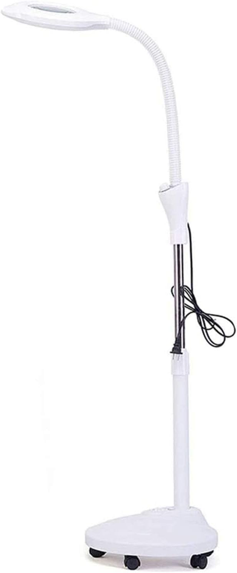 LED Floor Standing Magnifying Lamp, Magnifying Glass Lamp, with Rolling Floor Stand Magnifier Floor Cold Light Magnifier for Embroidery Adjustable Arm Adjustable Beauty XXZ image number 2