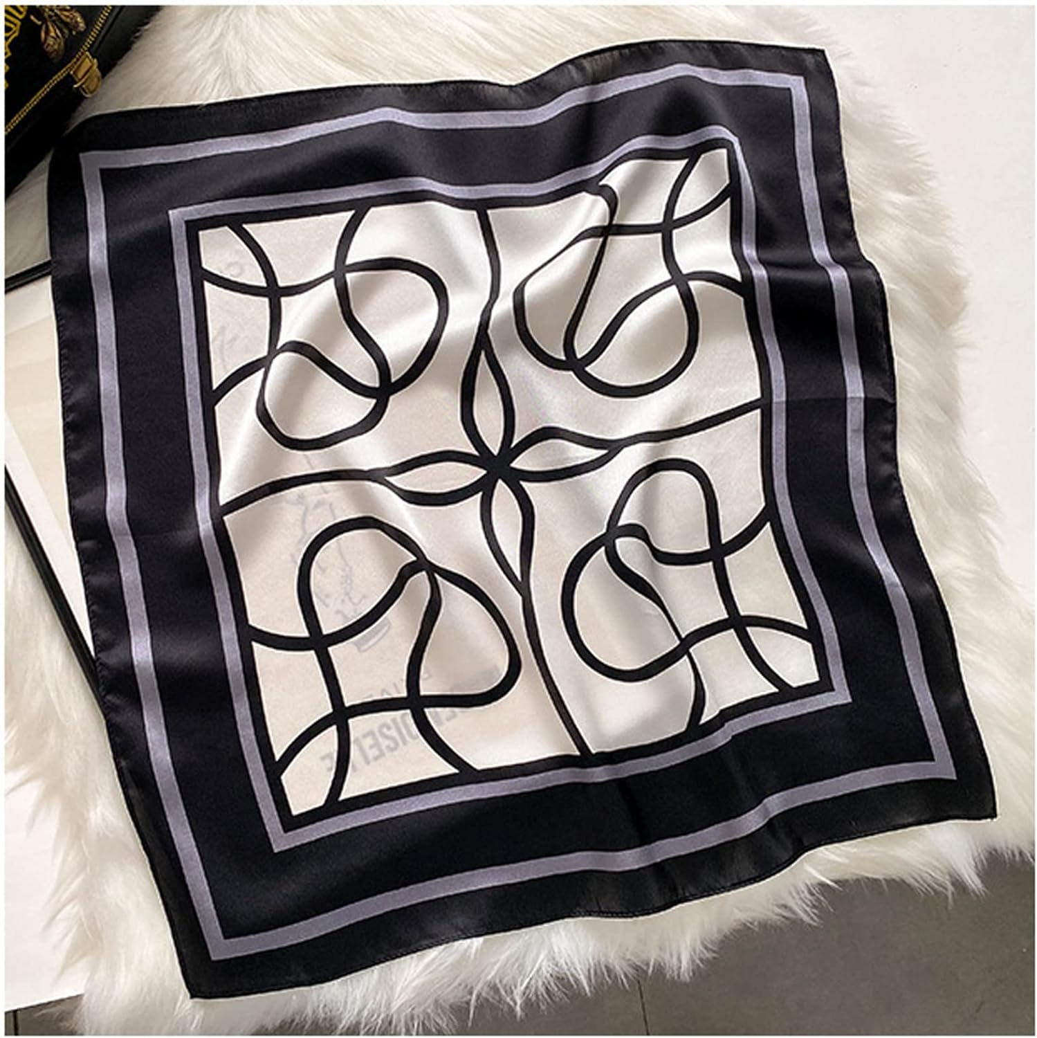 Aufeel Women'S 100% Pure Mulberry Silk Small Square Scarf - Neckerchief Women - Silk Headscarf - 21" X 21" image number 2