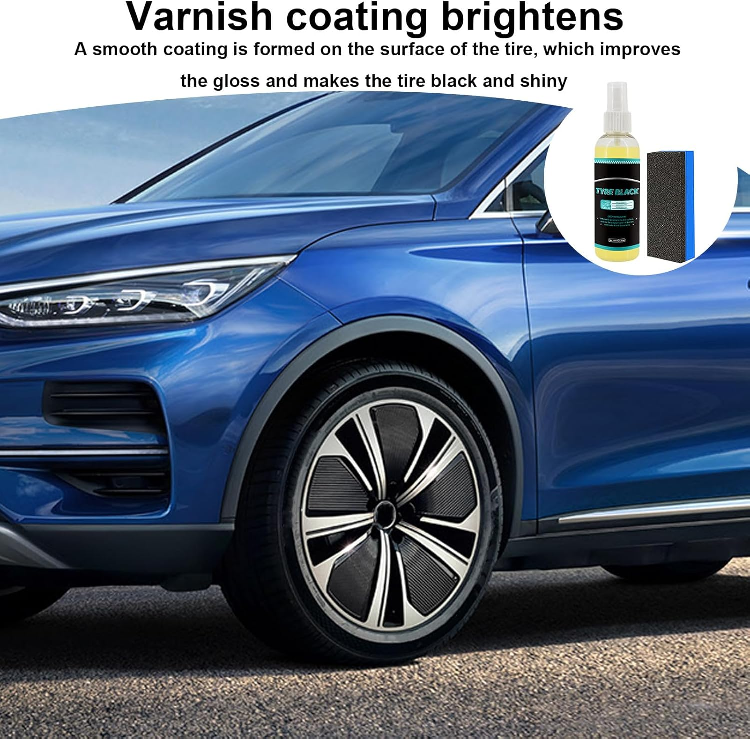 YNPQTDS Tire Rim Cleaner - 100Ml Wheel Coating Protective Agent | High Gloss Tire Agent | for SUV Sedan Truck Garage Workshop Outdoor Car Vehicle Automotive RV