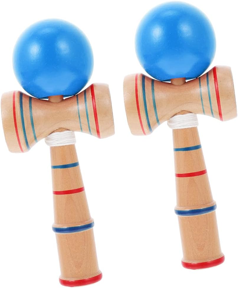 SAFIGLE 2Pcs Educational Toys Kendama Toy for Kids Wooden Kendama Toys Creative Indoor Games and Skill Balance Games, Kids Educational Sports image number 6