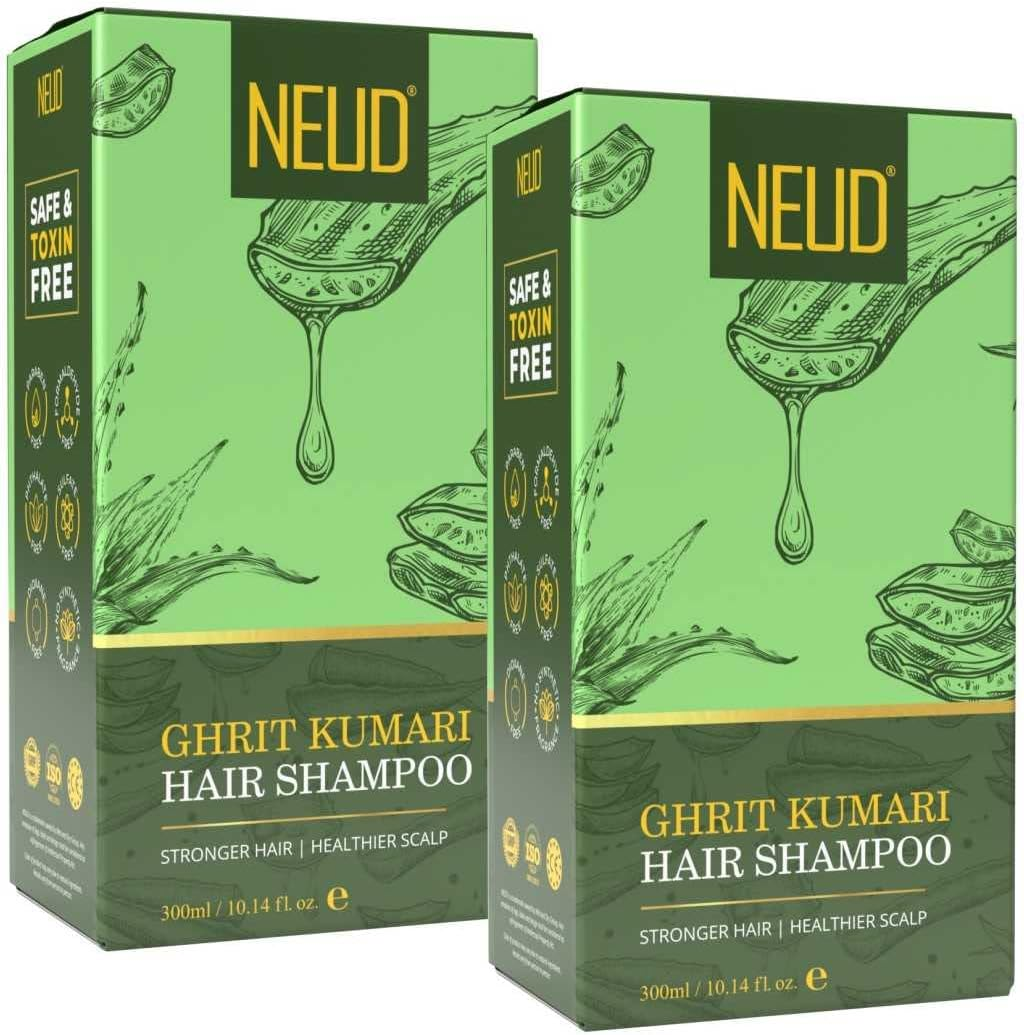 NEUD Ghrit Kumari Hair Shampoo for Men & Women - Pack 2 (300Ml Each ) image number 4