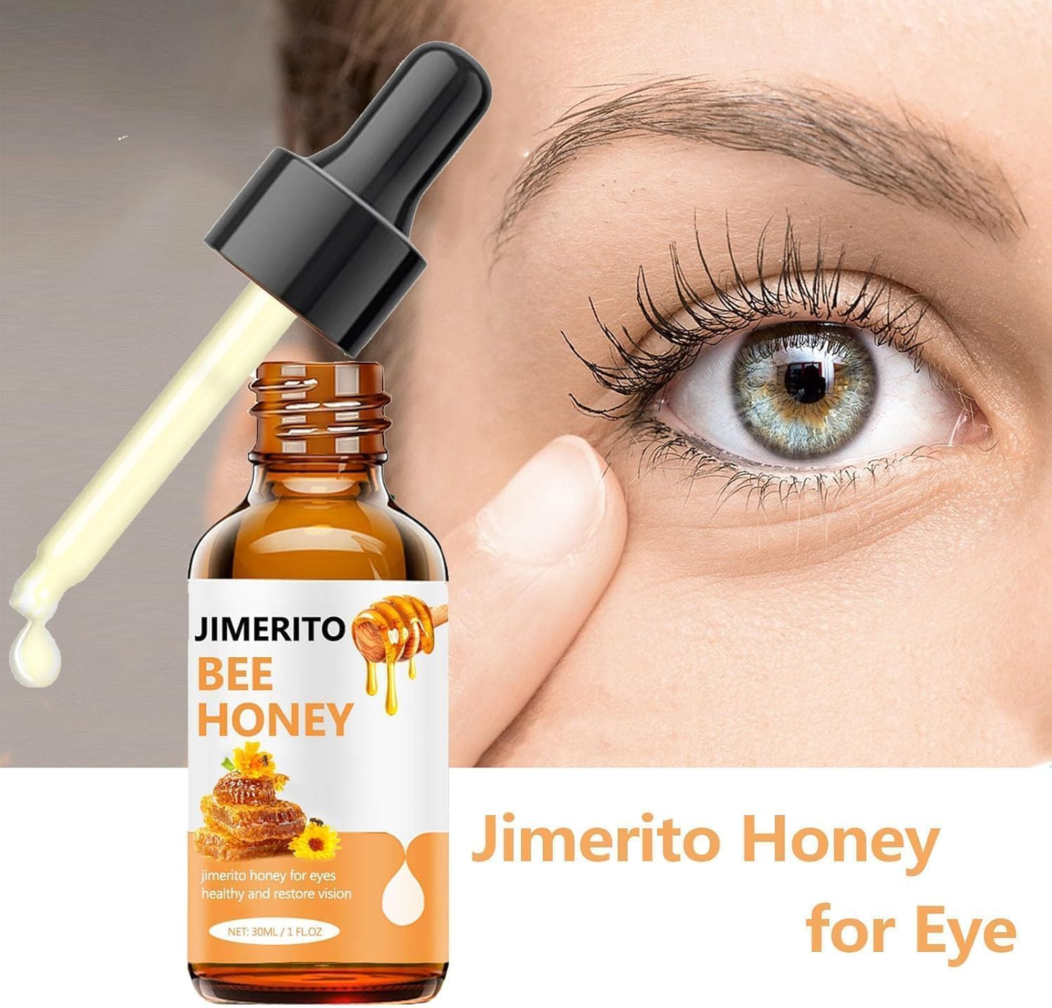 Jimerito Honey for Eyes, Jimerito Honey Eye Drops, Jimerito Bee Honey for Eye, Stingless Bee Honey Eye Drops,Moisturizes Eyes (3Pcs) image number 5