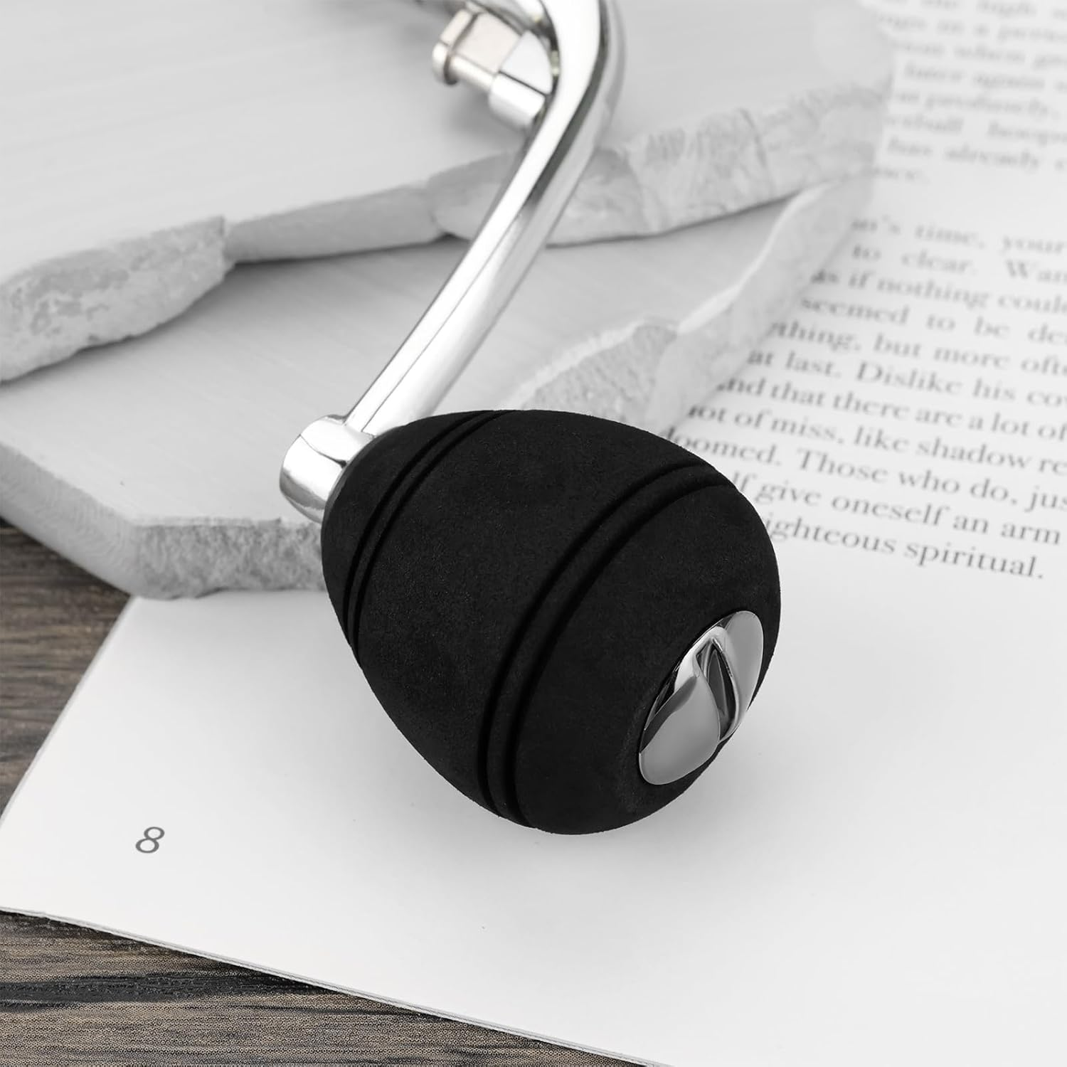 3PCS Fishing Reel Handle Aluminum Alloy with EVA Knob Fishing Spinning Reel Handle for 1000-7000 Series Spinning Reel 3 Size Silver image number 3