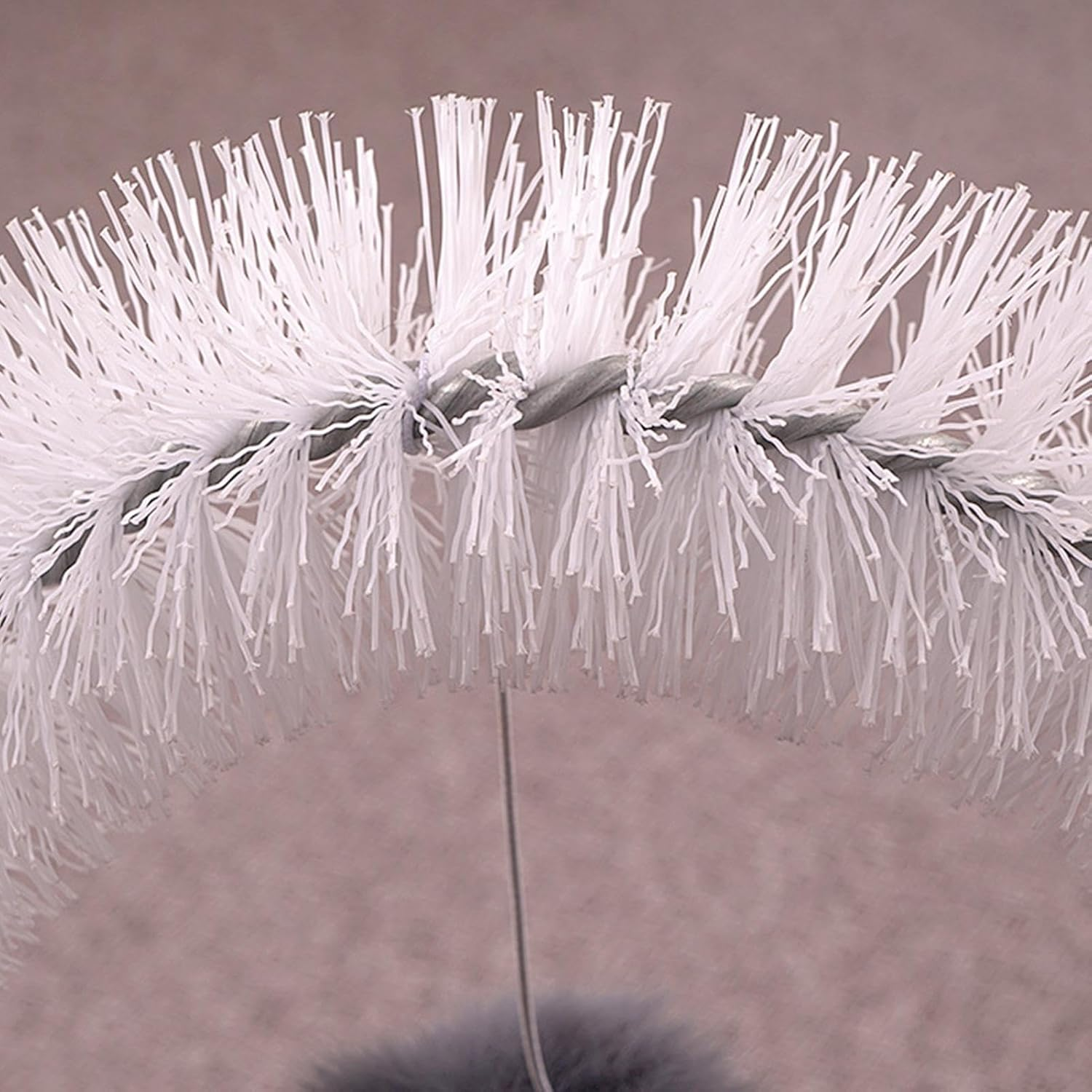 Cat Scratcher - Back Scratcher Cat Grooming Massage Brush,Grooming Rubbing Post Scratching Pad Massage Brush Hair Remover Pet Toys for Head Back Kitten - Cream Colored image number 2