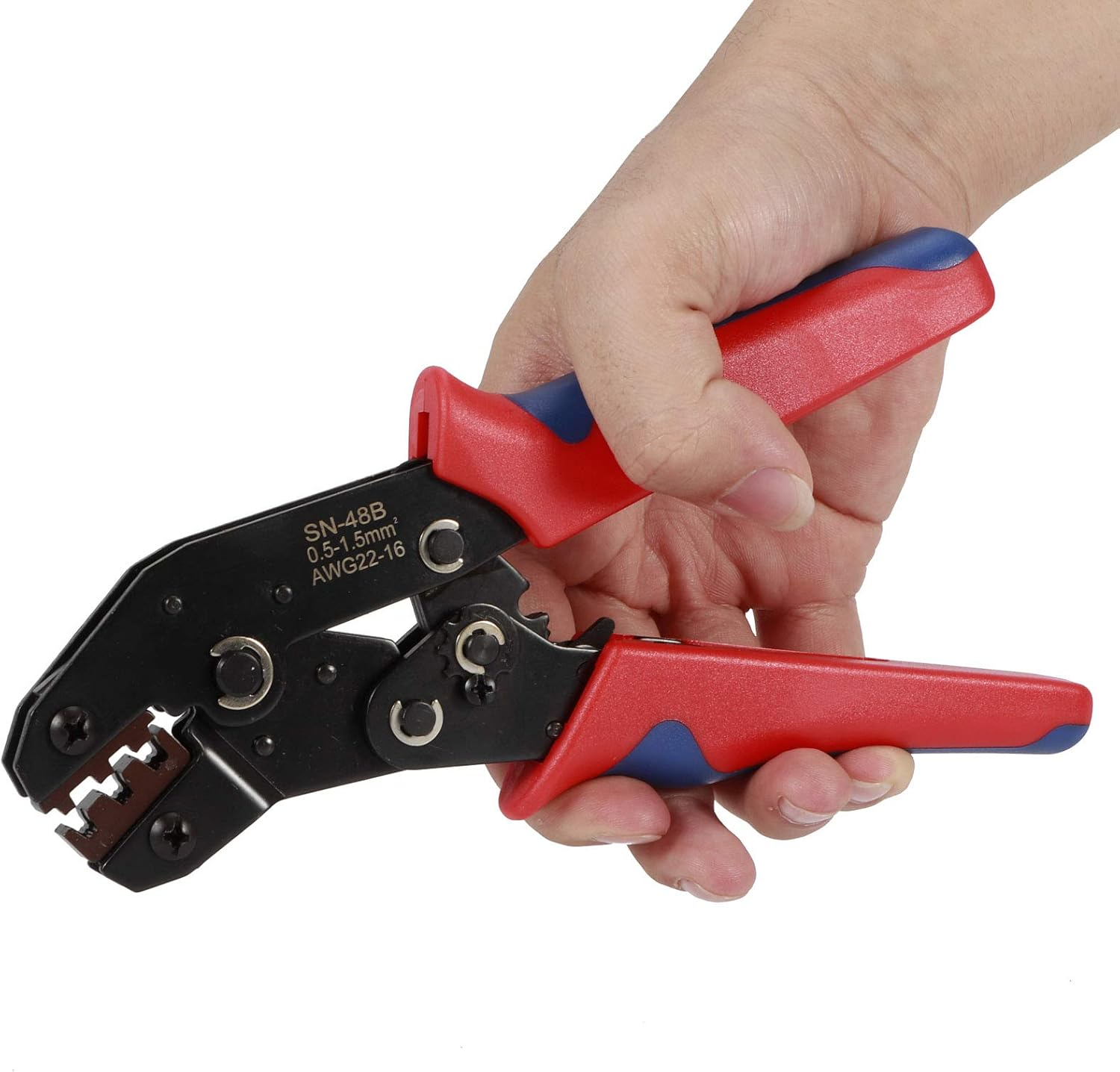 Wire Stripping Tool Set with 7In Crimping Plier and 300PCS 2.8/4.8/6.3 Type Spring Insert,Wire Crimping Pliers Compatible Wire AWG 22-28(0.5-1Mm&sup2;) AWG 20-16(0.75-1.5Mm&sup2;) for Electricians Appliances image number 5