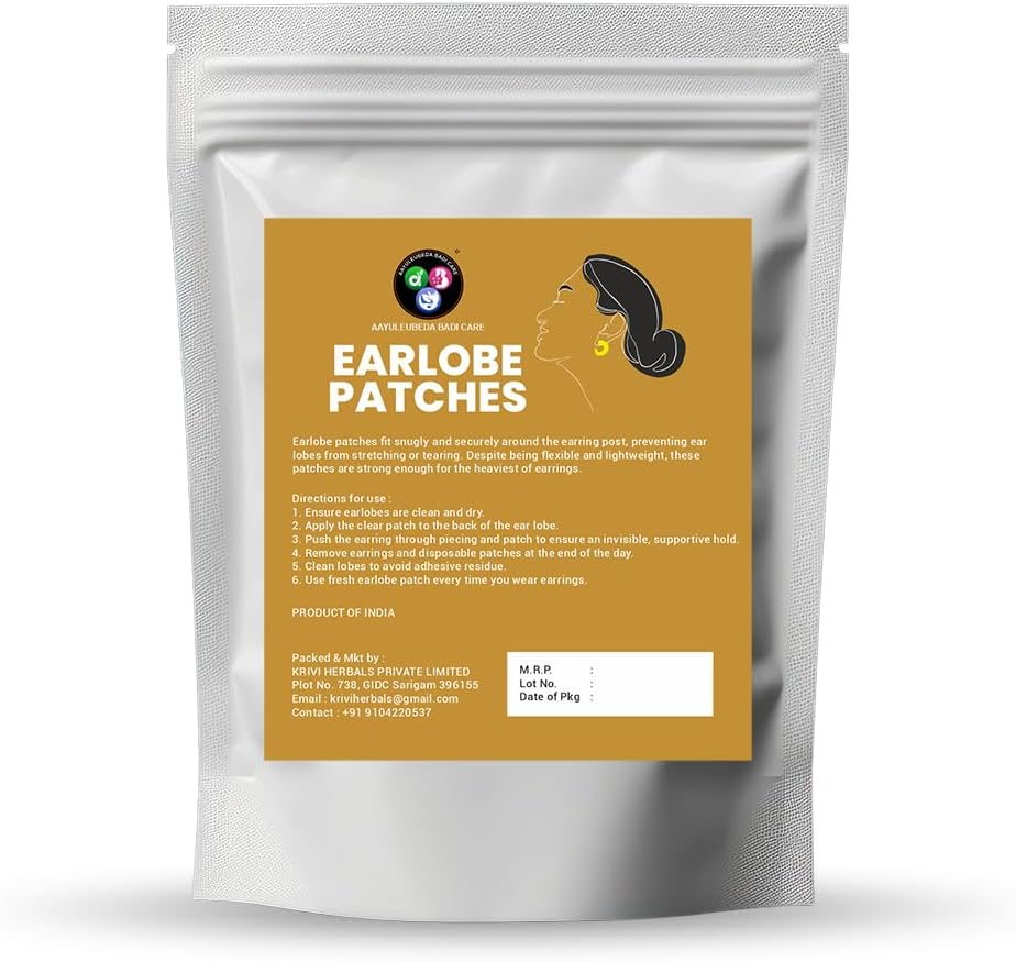 Aayuleubeda Badi Care ABC - Ear Lobe Support Patch for Heavy Earrings (Pack of 30) image number 2
