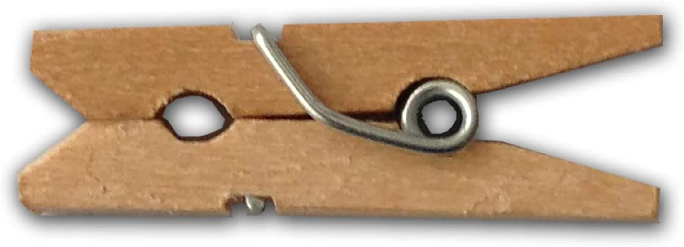 LWR CRAFTS Wooden Mini Clothespins 15 Colors 100 per Pack 1" 2.5Cm (Natural) - Black image number 4