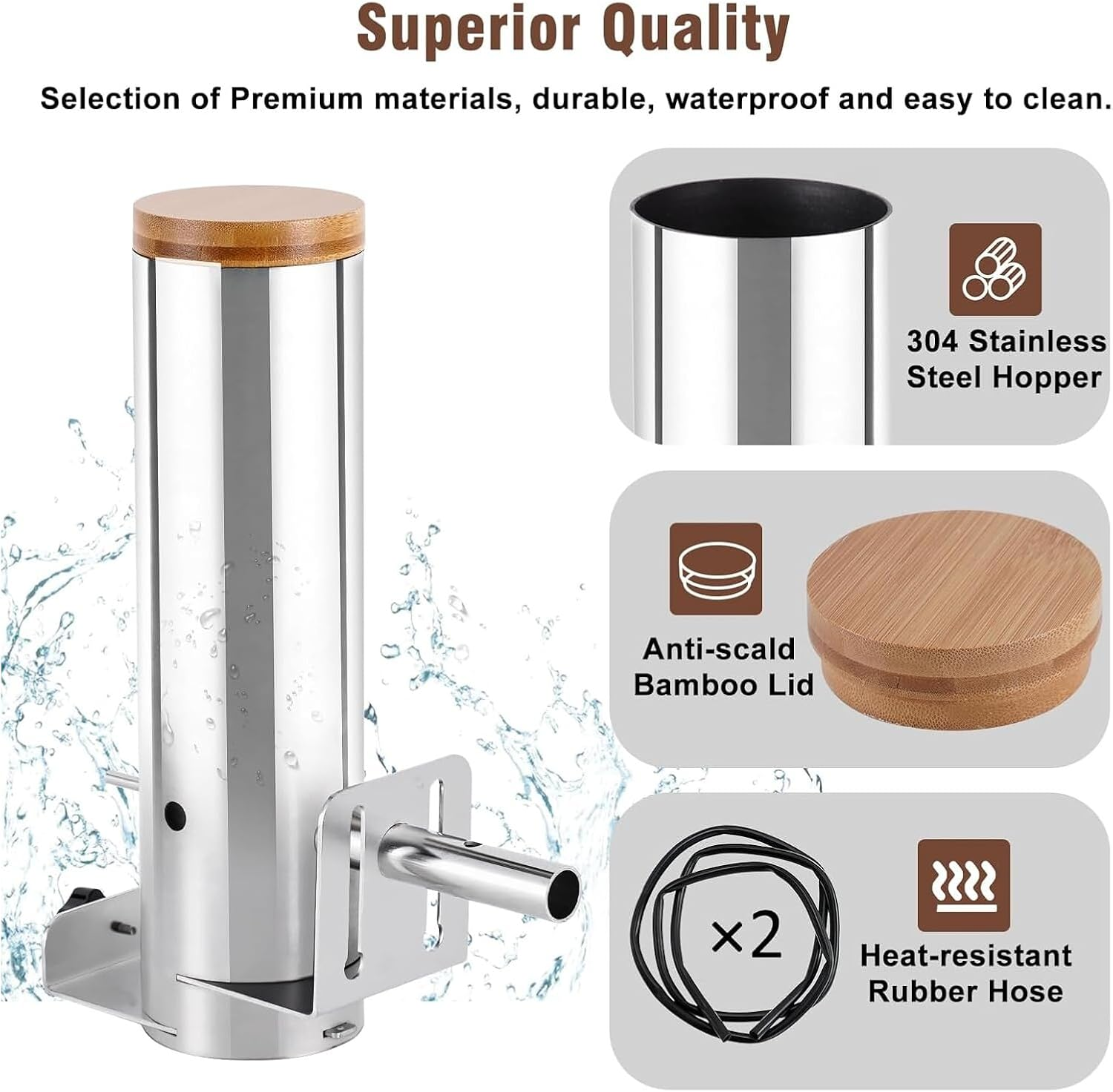 Cold Smoke Generator, Electric Smoke Generator for Smoker, Portable Smoking Tube for Pellet Grill with Air Pump, 1L Capacity, Fit for Any Grill or Smoker image number 6