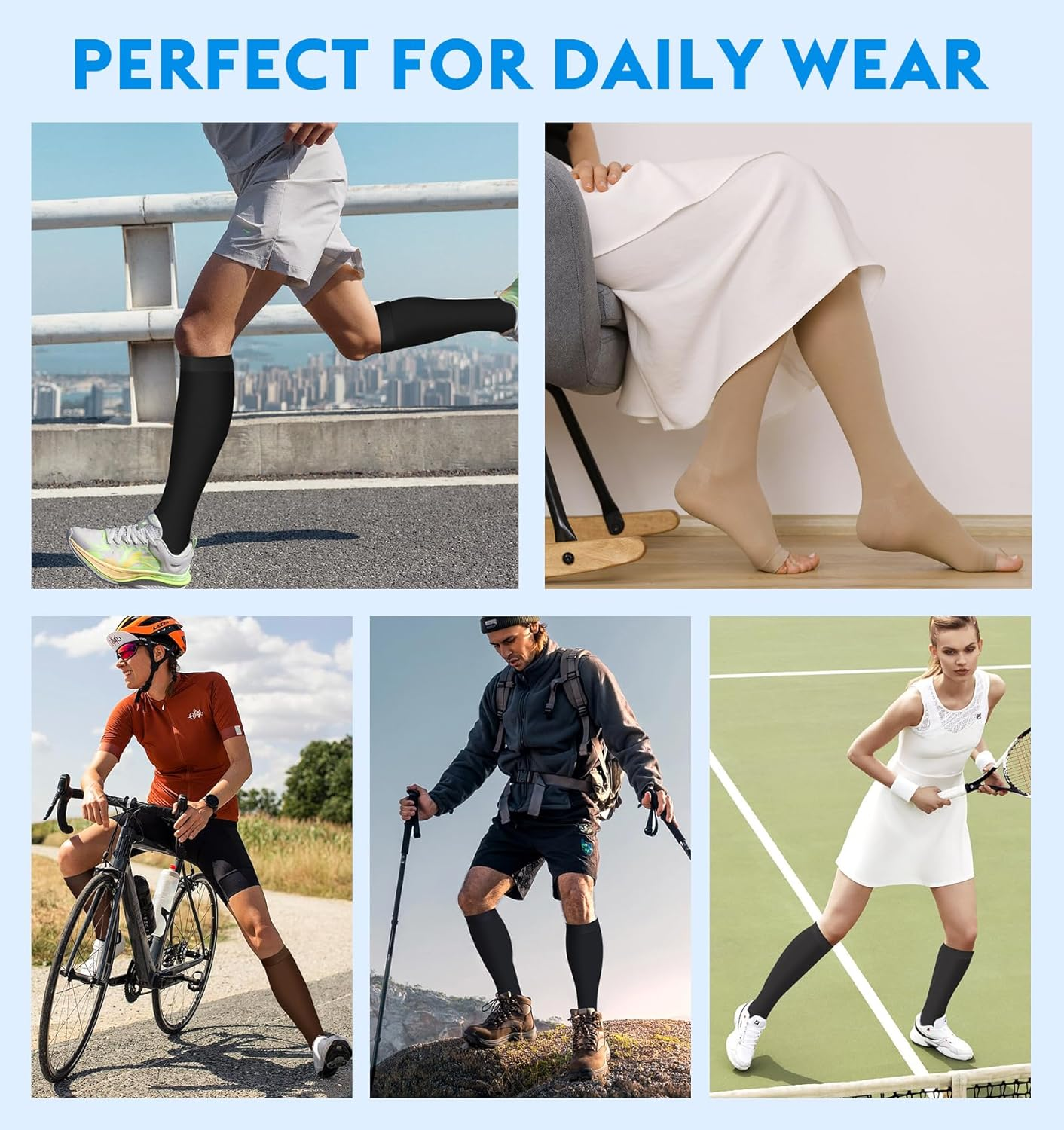 Compression Socks, 20-30Mmhg Best Recovery Performance Graduated Compression Stockings for Men Women. Athletic Sports Socks, Running, Travel, Relieve Swelling, Varicose Veins, Edema, 1 Pair image number 2