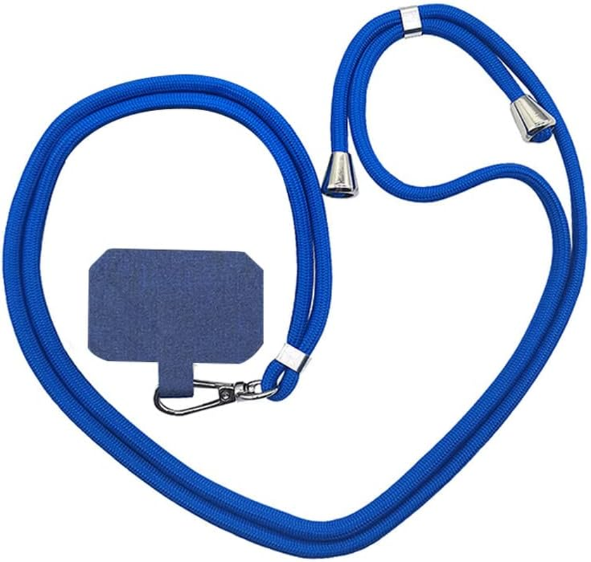 Fashion Universal Mobile Phone Lanyard Adjustable Hanging Neck Strap with Patch Red