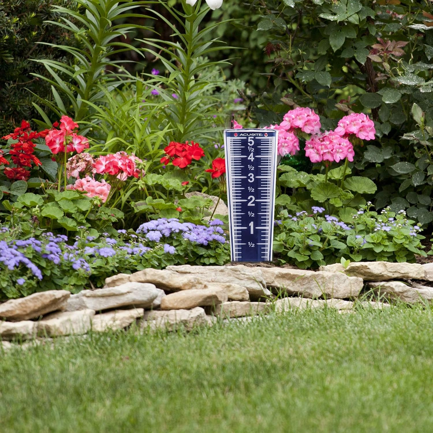 Vervesourced 5" Capacity Easy-To-Read Magnifying Rain Gauge, Acrylic (00850A3) image number 4