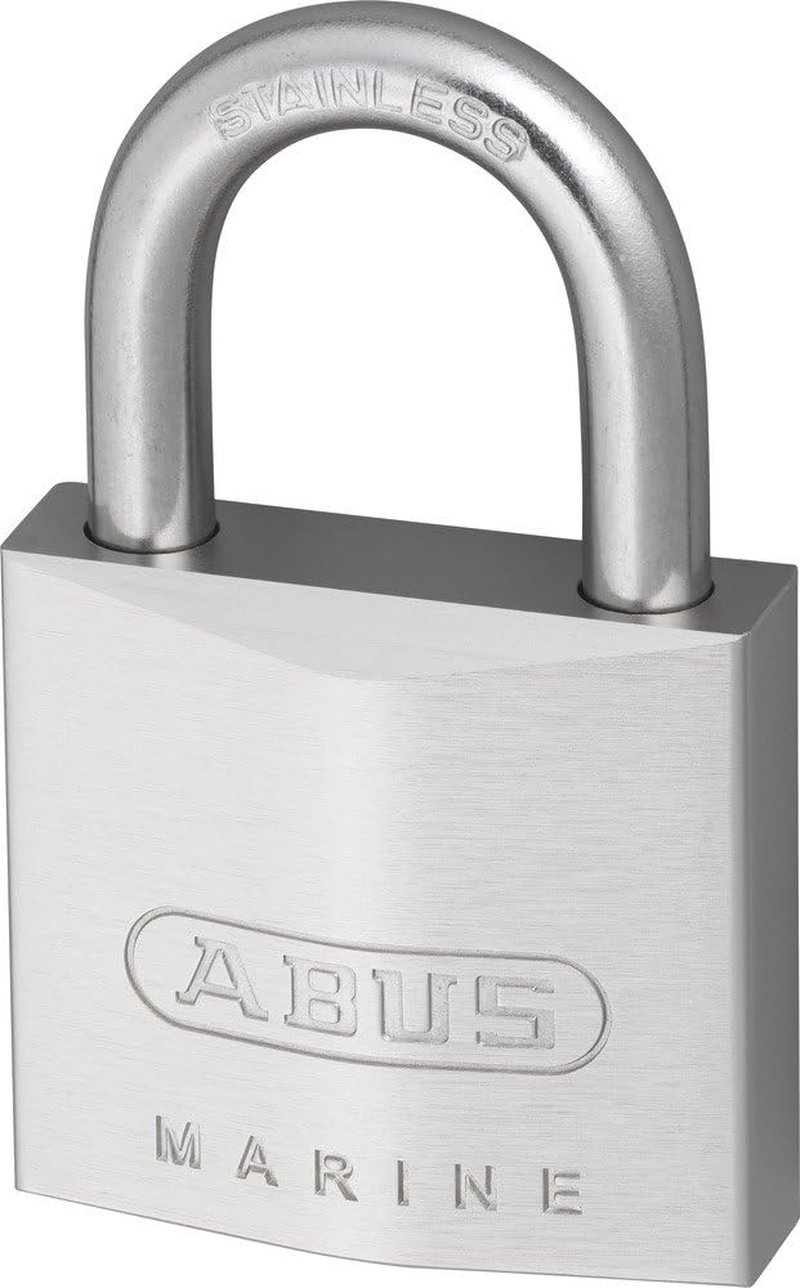 ABUS Marine Padlock 75IB/40 - Weatherproof - Brass Lock Body with Nickel Pearl Coating - ABUS Security Level 6 - Silver image number 4