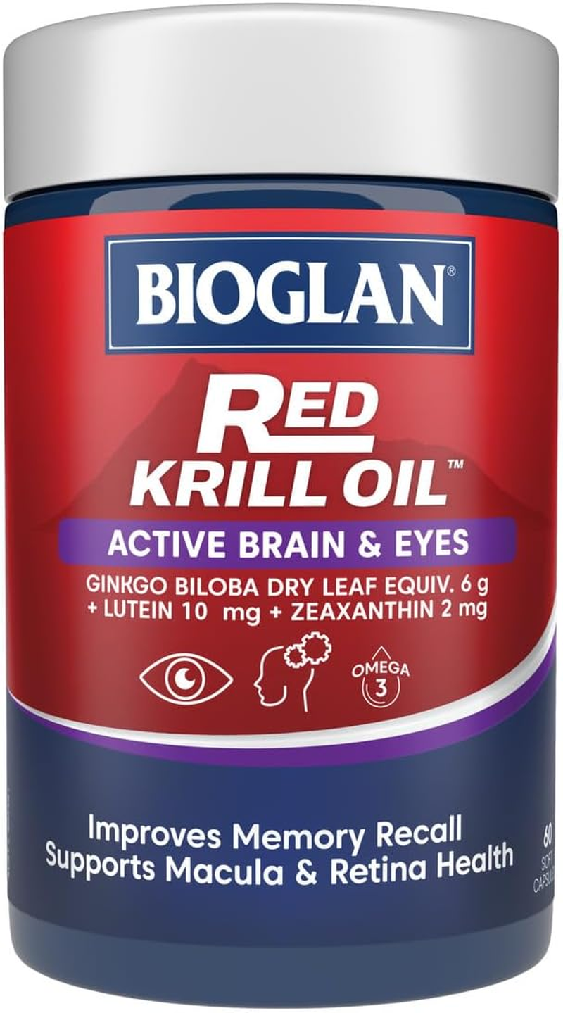 Bioglan Red Krill Oil(Tm) Active Brain & Eyes 60 Capsules