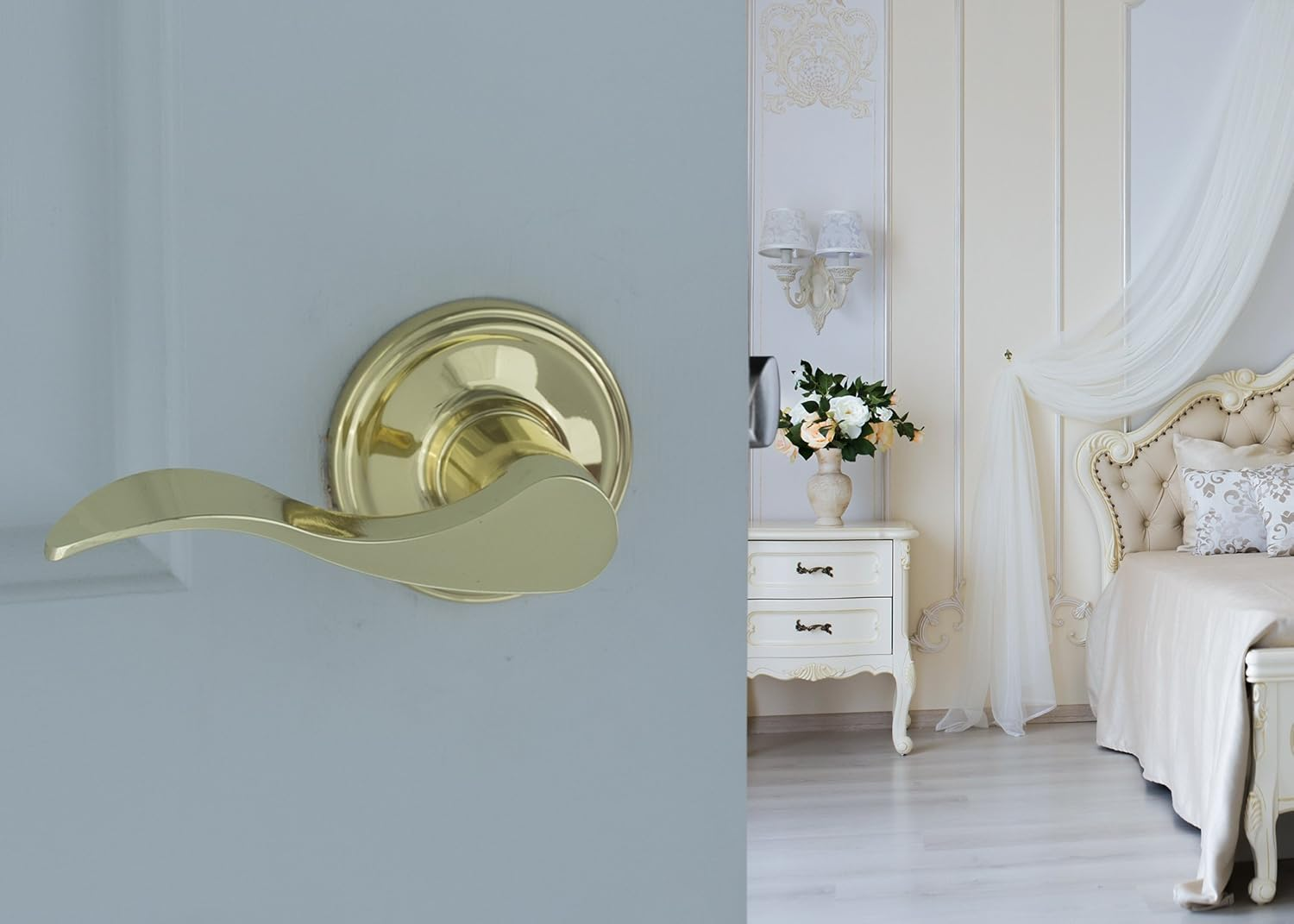 Copper Creek Hardware WL2220PB Door Lever, 3" X 5" X 6.8", Polished Brass, 1 Count (Pack of 1) image number 5