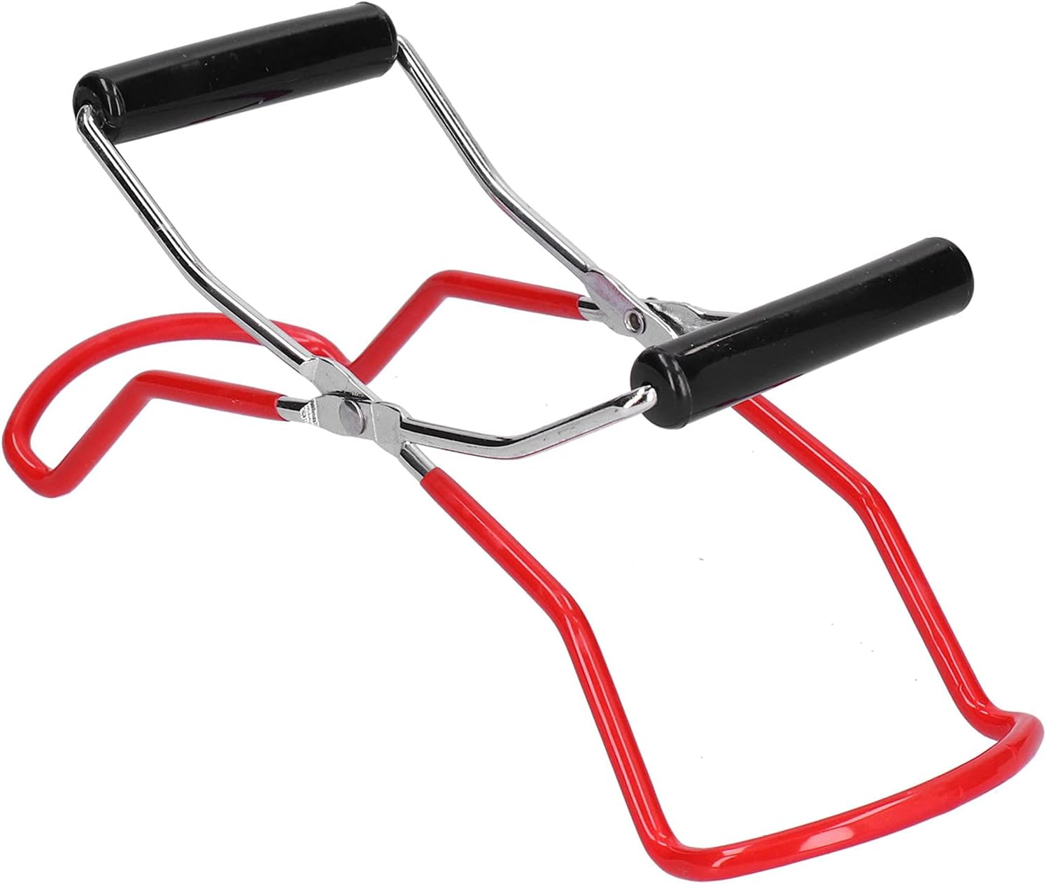 Canning Jar Lifter, Canning Supplies Stainless Steel Jar Gripping Pliers Canning Tongs with Grip Handle for Home Kitchen (Red) - Red image number 2