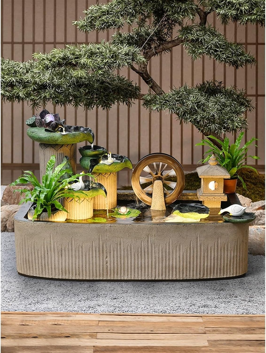 Outdoor Fountain Courtyard Fish Pond Water Decoration, Garden Circulating Fountain, Office Landscape image number 2