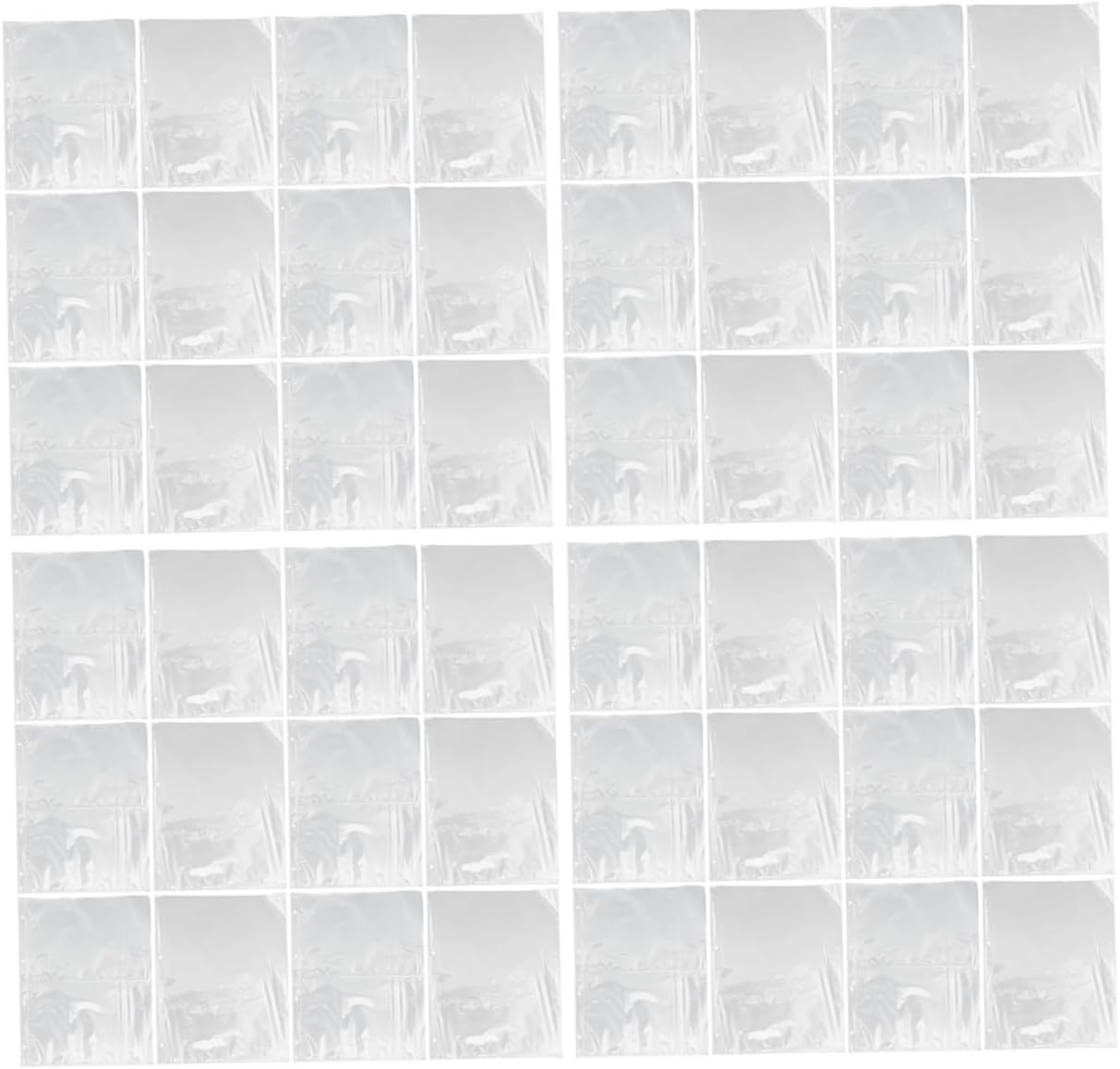 Cabilock A4 Photo Album Pages 50Pcs Coin Collector'S Photo Sleeves Refill Postcard Pockets Reusable Album Pages