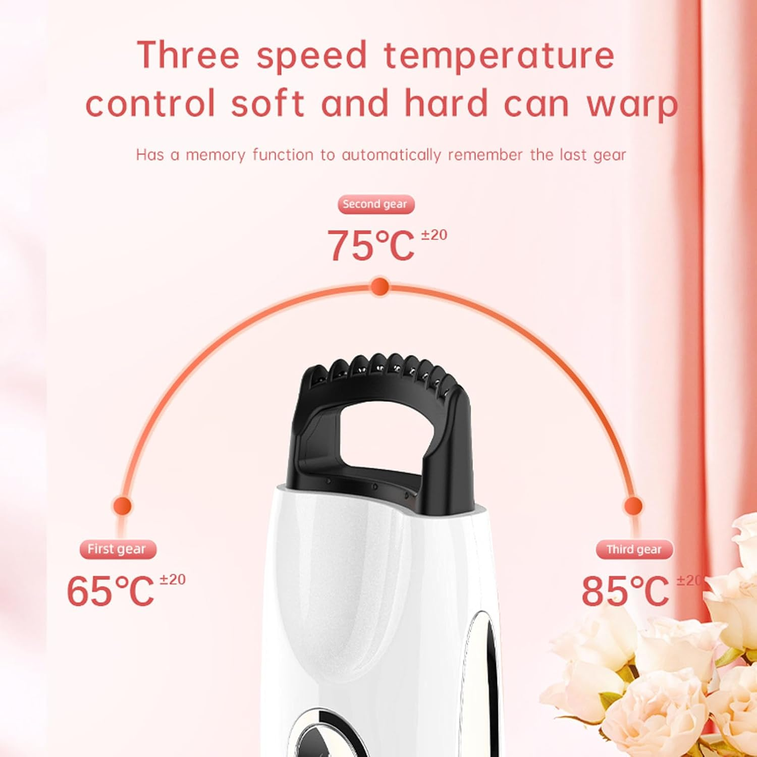 Electric Heated Eyelash Curler Rechargeable - Portable Mini Lash Curler with Quick Heating & Temperature Control (White) image number 3