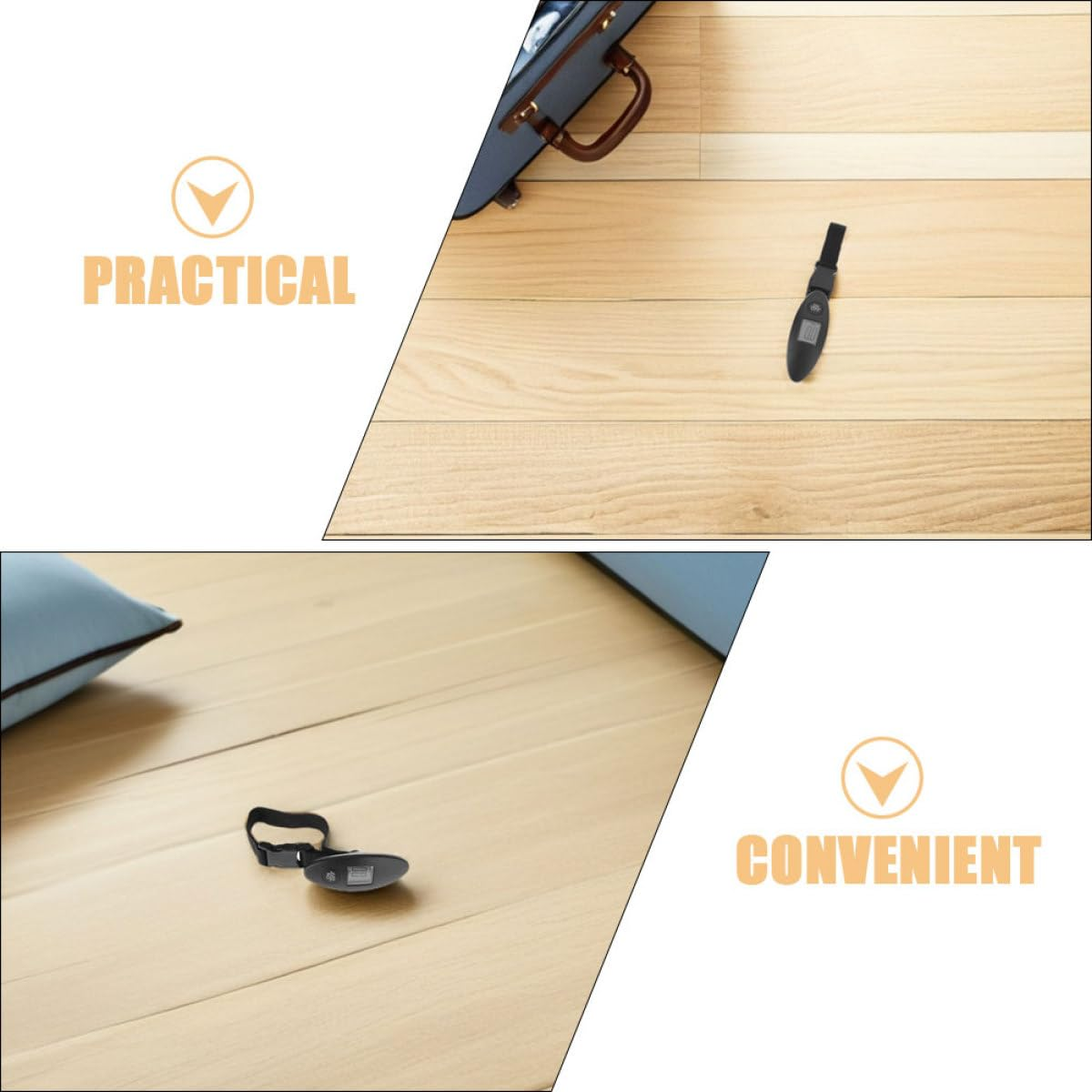 GALPADA 2Pcs Electronic Luggage Scale Capacity Portable Digital Suitcase Scale for Travel Measuring Weight Luggage Baggage Weighing at Airport image number 1