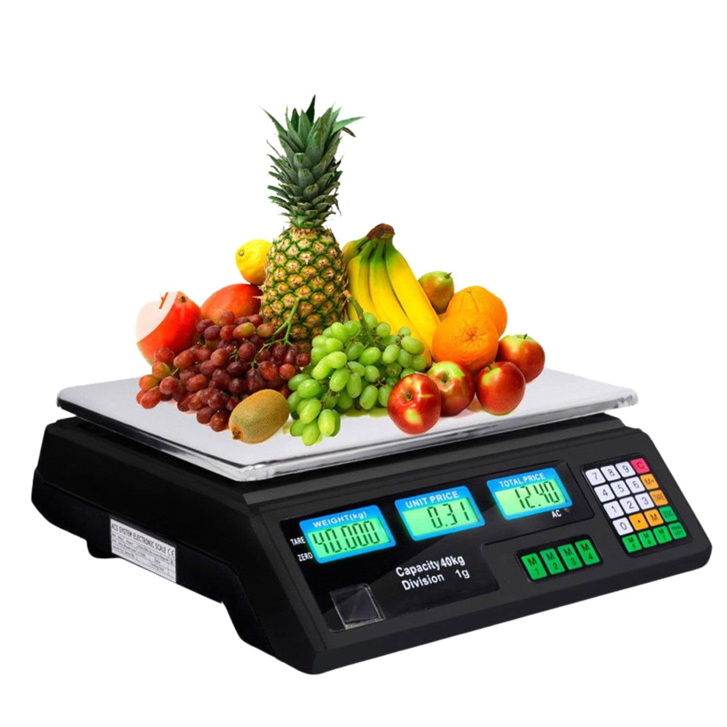 Leona Co Digital Commercial Scale 40KG Computing Scale, Food Produce Counting Weight Scale with LCD Display for Farmers Market, Retail Outlets, Meat Shop, Deli image number 3