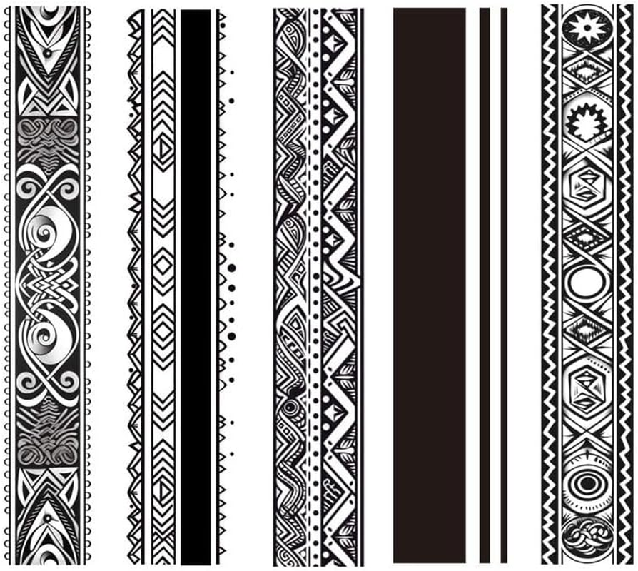 Miles5 Temporary Bracelet Tattoos Tribal Tattoos Arm Tattoos 5 Sheets image number 1