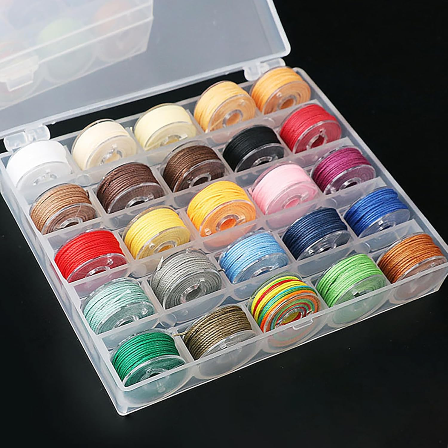 Tunghey 25Pack 16M 0.45Mm Waxed Polyester Cords Beading Strings Mixed Colors for Braided Macr-Ame Bracelet Jewelry Making (0.45Mm 16M) image number 3