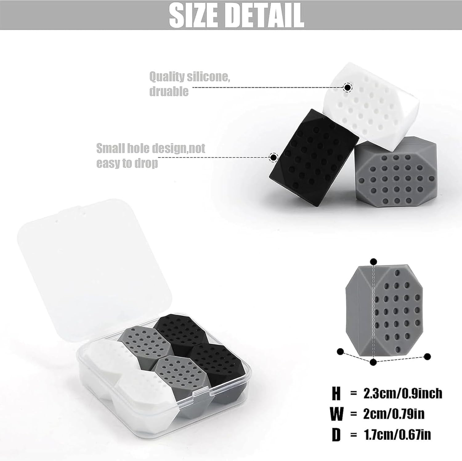 Jawline Exerciser for Men & Women - 3 Resistance Levels (6Pcs) Silicone Shaper Jaw Exerciser Tablets for Beginner, Intermediate & Advance Users