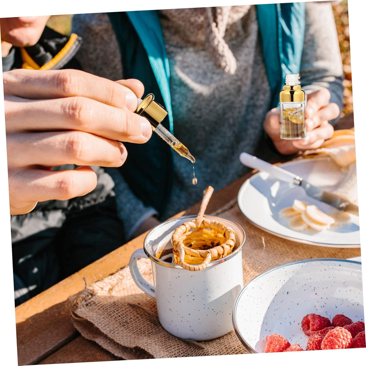 CALLARON 10Pcs Essential Oil Bottle Glass Dropper Bottle Liquid Dispenser for Medicinal Use image number 3