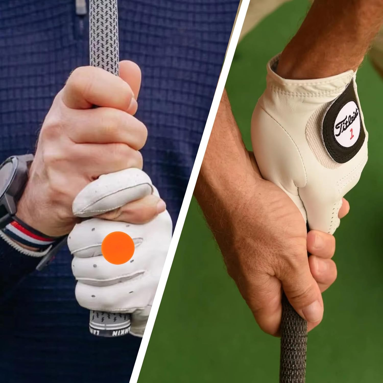 Lyreh 2Pcs T-Grip Golf Trainer, Anti-Slip Silicone Grip Golf Club Training Aid Practical Swing Practice Accessory for Golfers of All Skill Levels image number 3