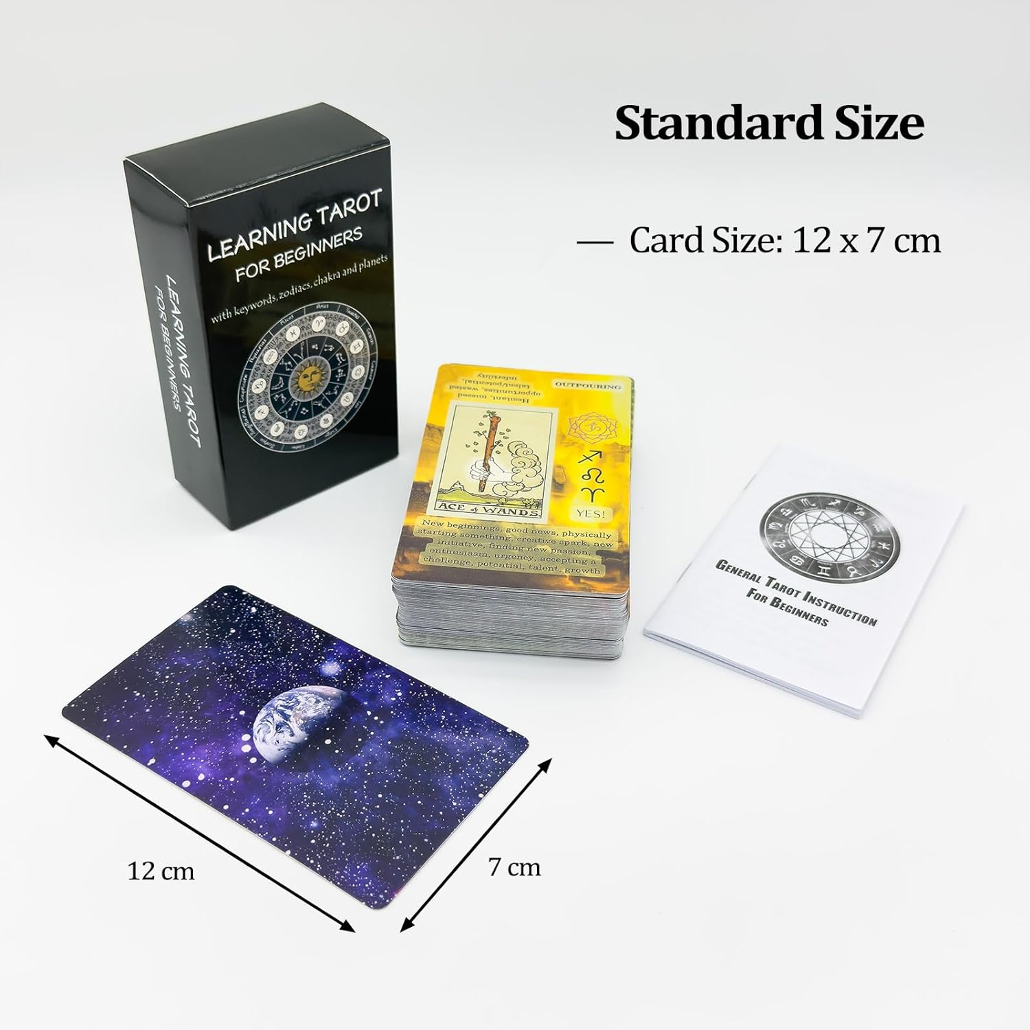Tarot Cards Deck with Guidebook - 78 Tarot Cards Deck, Fortune Telling Game for Beginners & Expert Readers image number 1