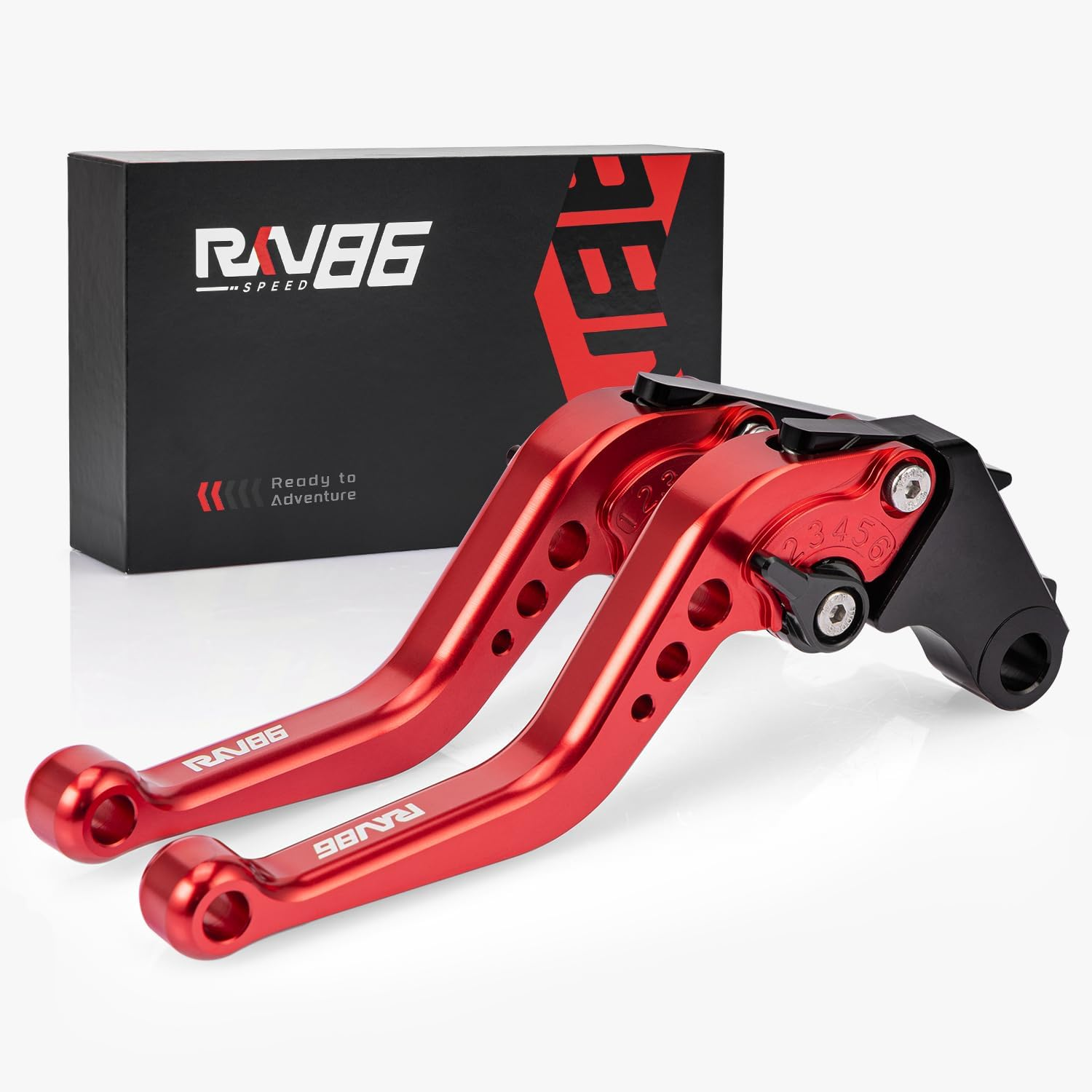 RKV86 Short Brake Clutch Levers Aluminum CNC for Honda CBF1000 (2006-2009),VFR750 (1991-1997),VF750S Sabre (1982-1986), VFR800/ VFR800F (2002-2020), VTR1000F Firestorm (1998-2005) Black