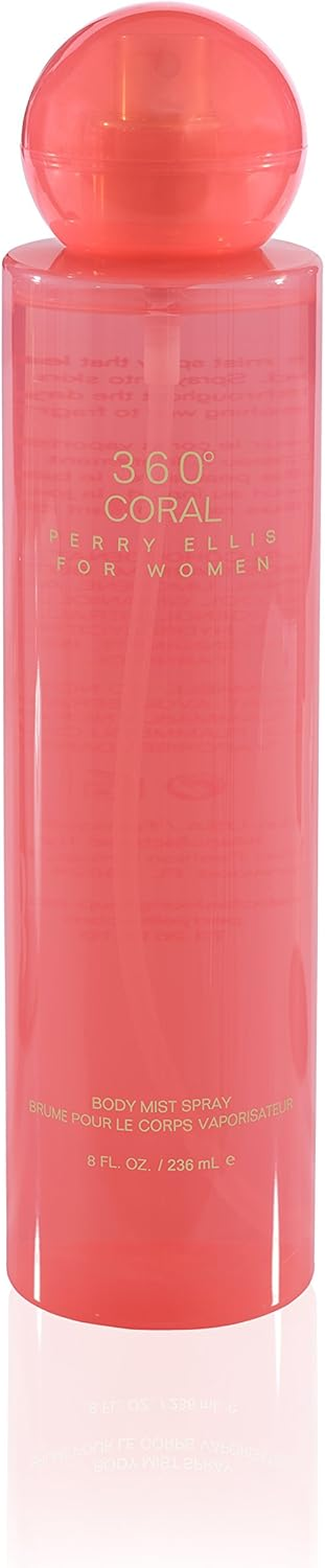 Perry Ellis 360 Coral for Women, 8.0 Fl Oz Body Mist