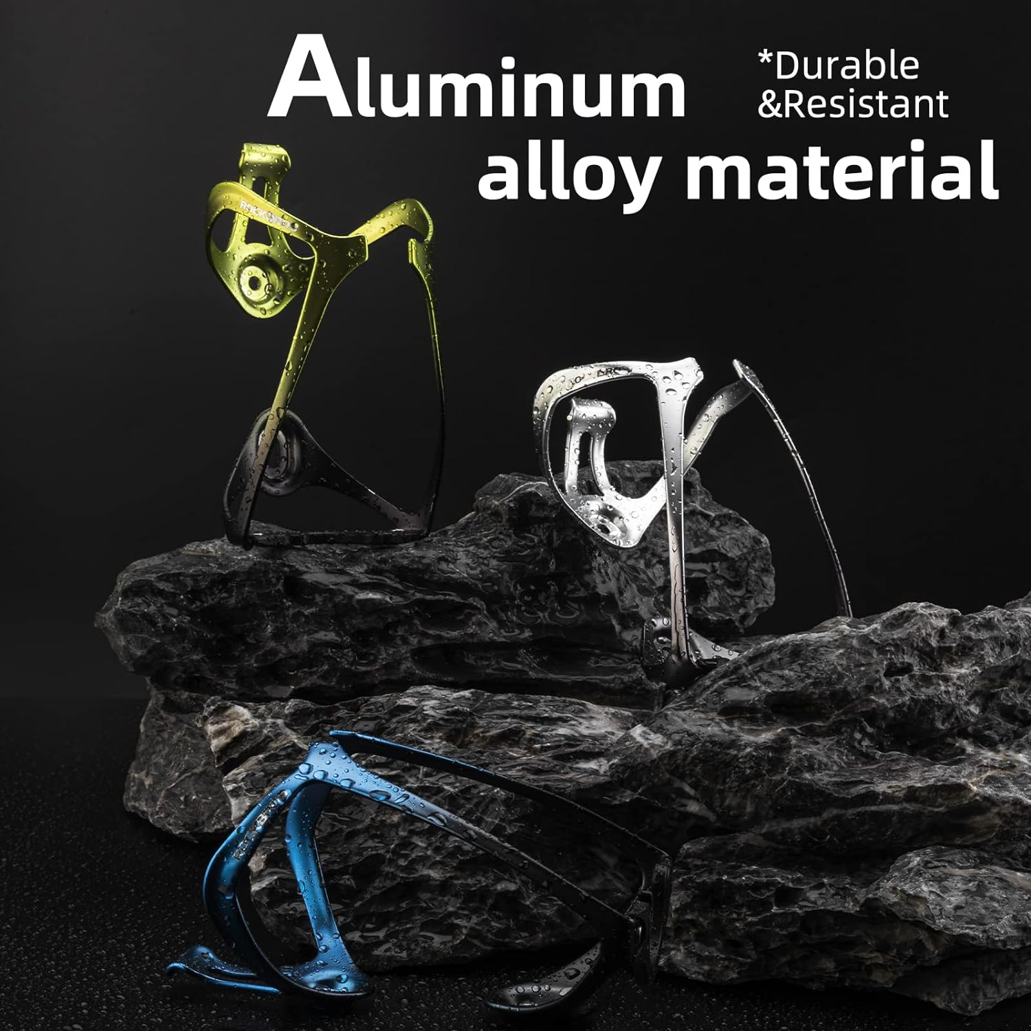 ROCKBROS Bike Water Bottle Holder Lightweight Bicycle Water Bottle Cage Aluminum Alloy Bike Cup Holder Bike Accessories Green image number 2