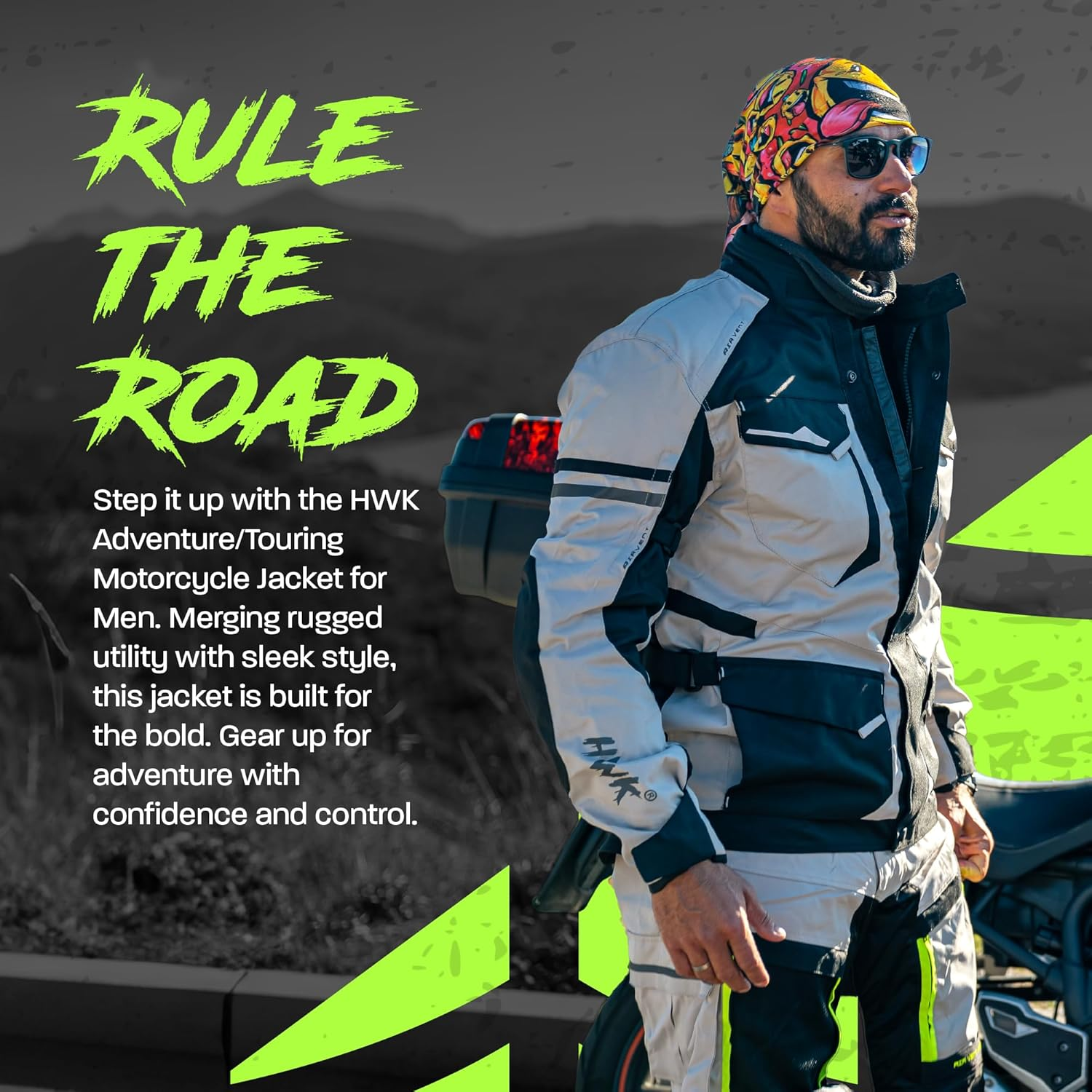 Adventure/Touring Motorcycle Jacket for Men Textile Motorbike CE Armored Waterproof Jackets ADV 4-Season image number 3