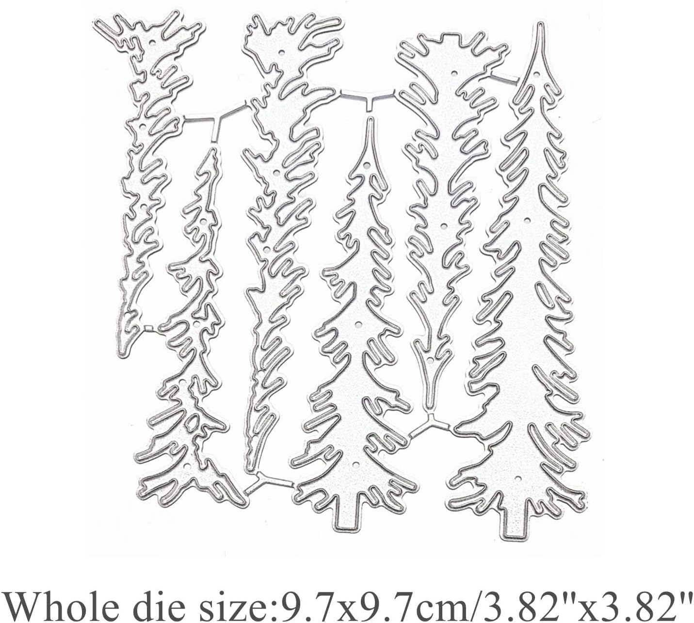 6Pcs/Set Christmas Tree Metal Die Cuts, Pine Tree Plant Frame Stencils DIY Crafts Cards Cutting Dies Cuts for DIY Embossing Card Making Photo Decorative Paper Dies Scrapbooking image number 4