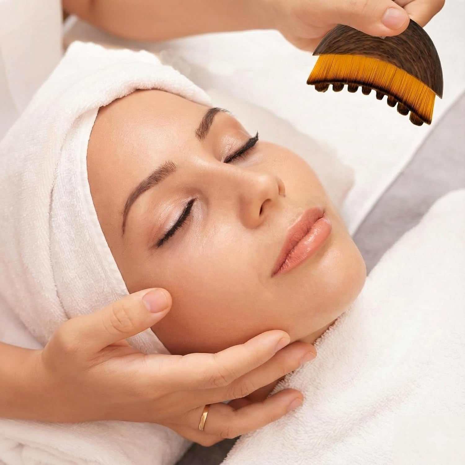 Lymphatic Drainage Brush, Dry Brushing Face Brush, Lymphatic Contour Face Brush for Puffiness Reduction, Jawline Sculpting, Chin Contour, Facial Massager with Ergonomic Design (2PCS) - 2Pcs image number 2